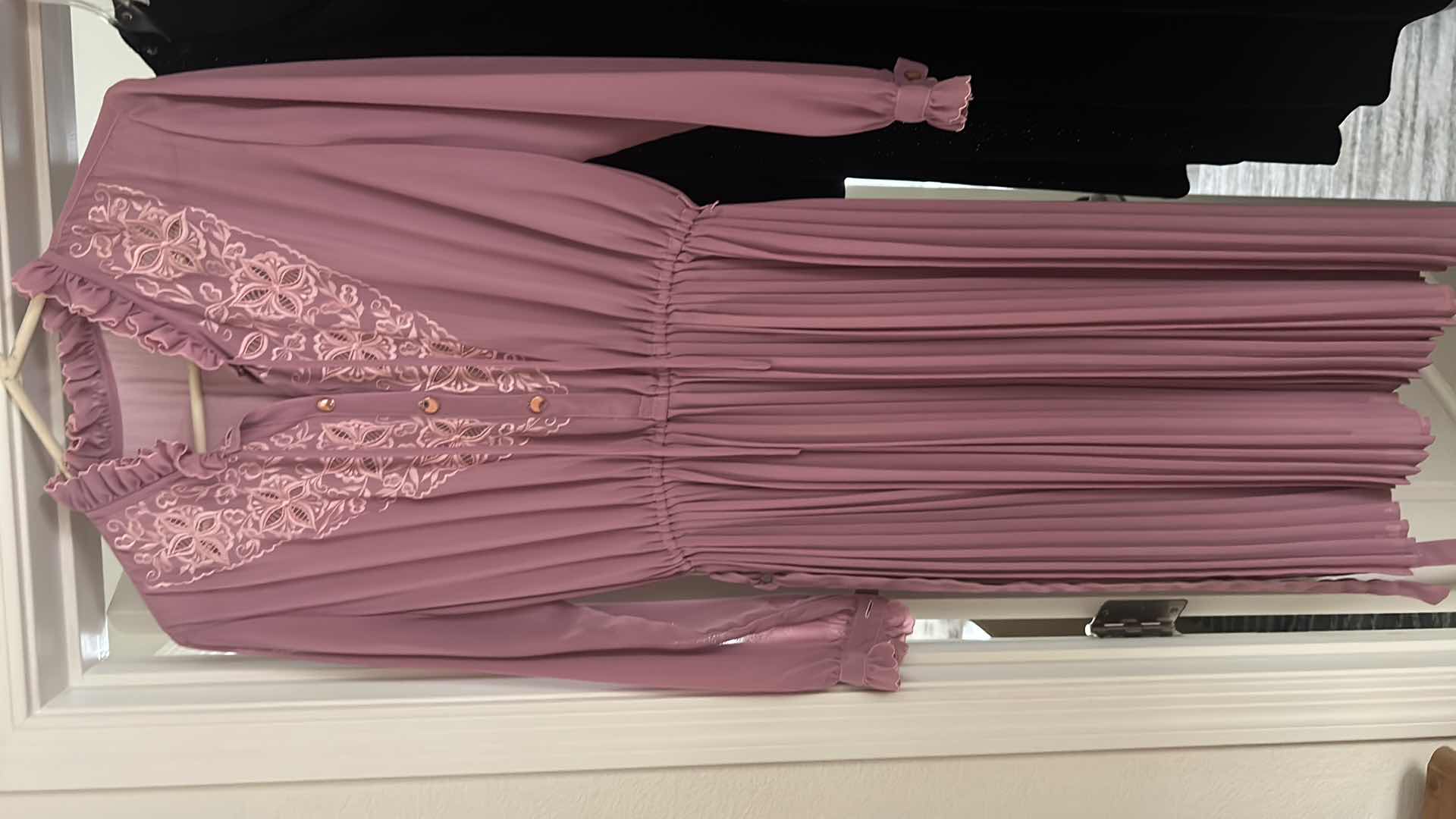 Photo 1 of 2- DRESSES BLACK VELVET W COAT LAVENDER CHIFFON SIZE 14