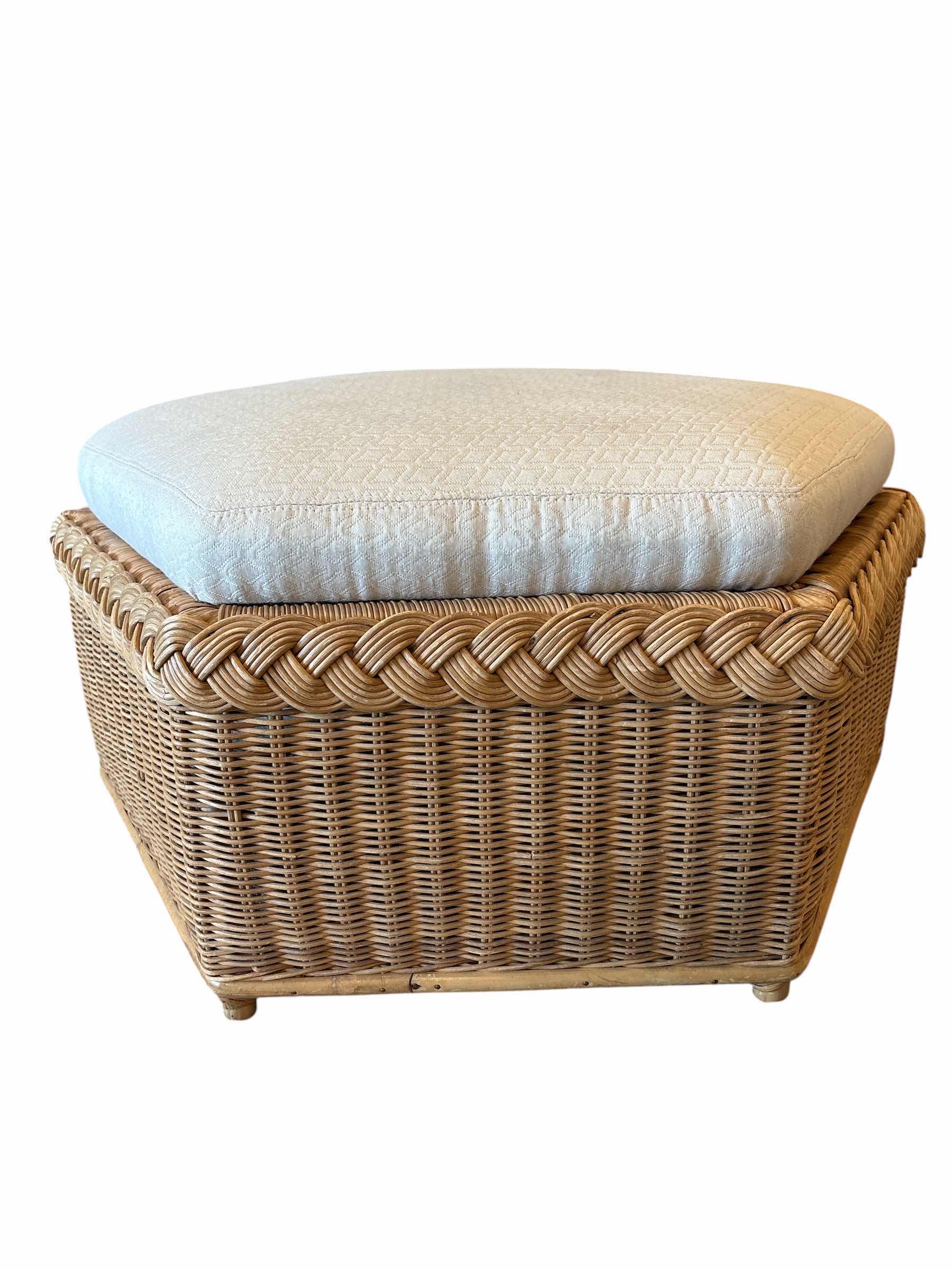 Photo 1 of VINTAGE BROWN JORDAN WOVEN RATTAN COFFEE TABLE 29”X25”XH15” $2,450