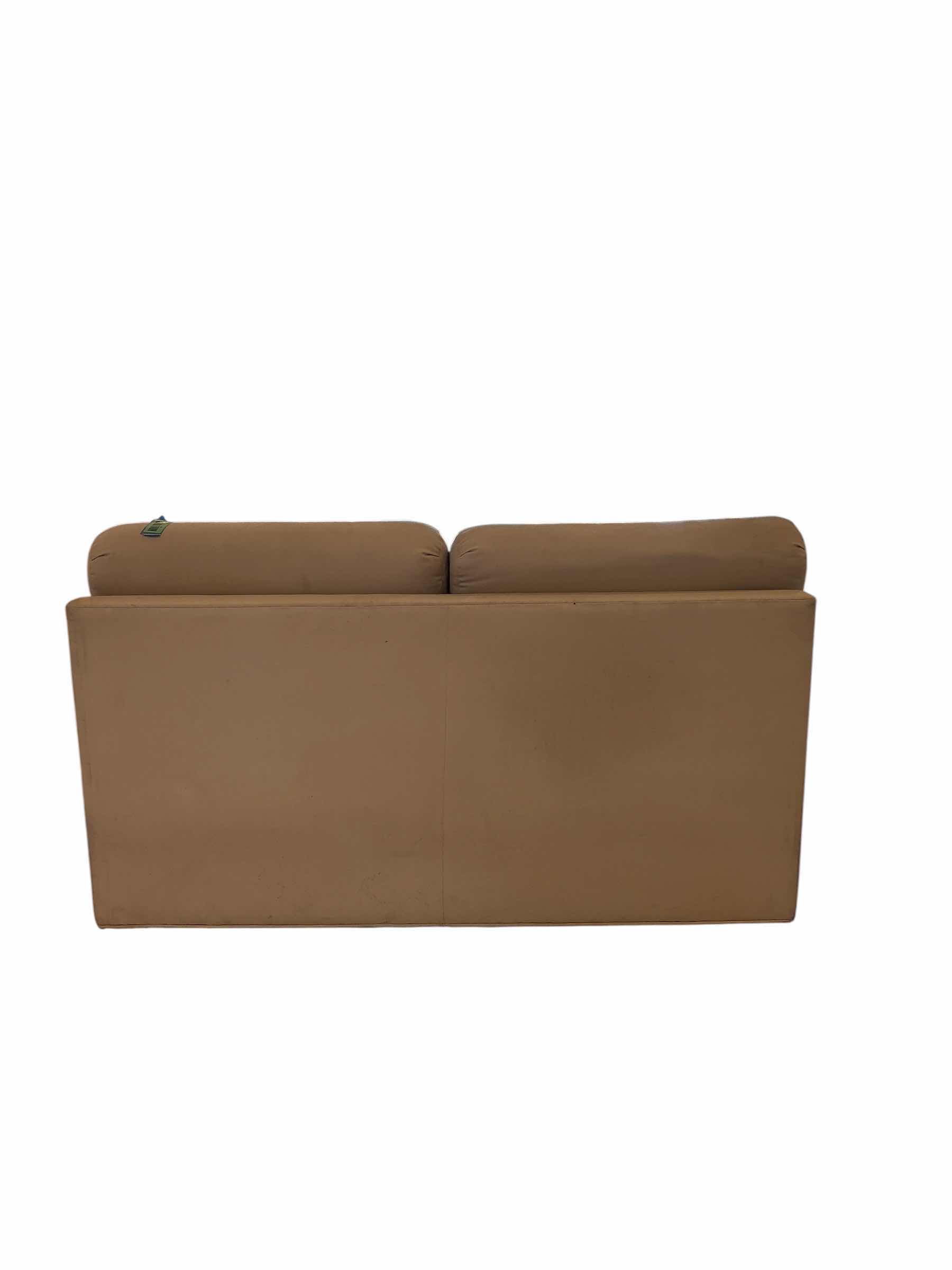 Photo 1 of 4' CREAM TEXTURED ARMLESS LOVESEAT