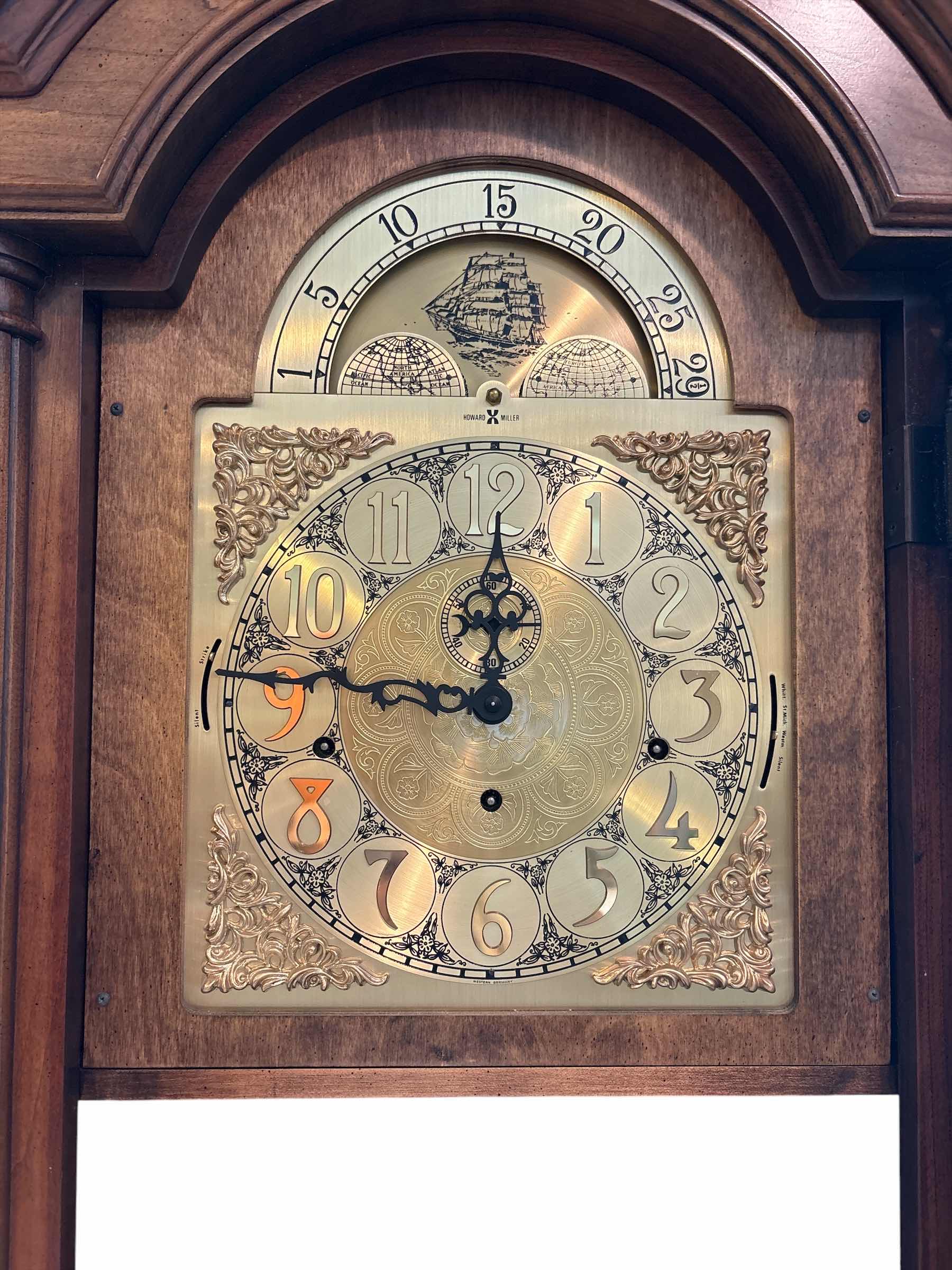 Photo 1 of HOWARD MILLER GRANDFATHER CLOCK SERIAL #337917 20” X 12” H80”