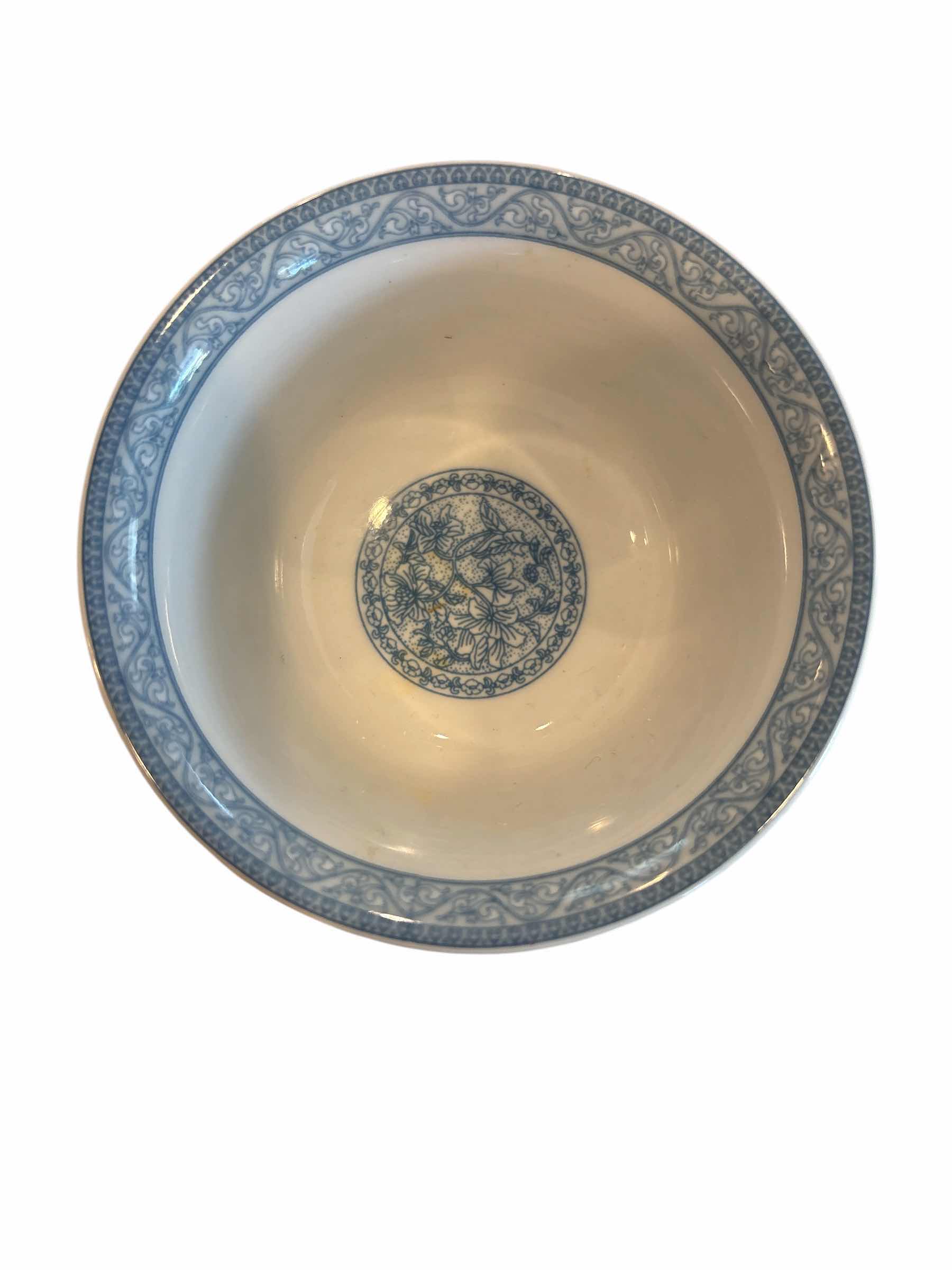 Photo 1 of (8)PCS LHONG TAO CHINESE BLUE FLOWER RICE BOWL H6”