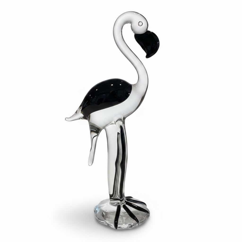 Photo 1 of MURANO GLASS FLAMINGO SCULPTURE BY FRANCO BOTTARO H19”