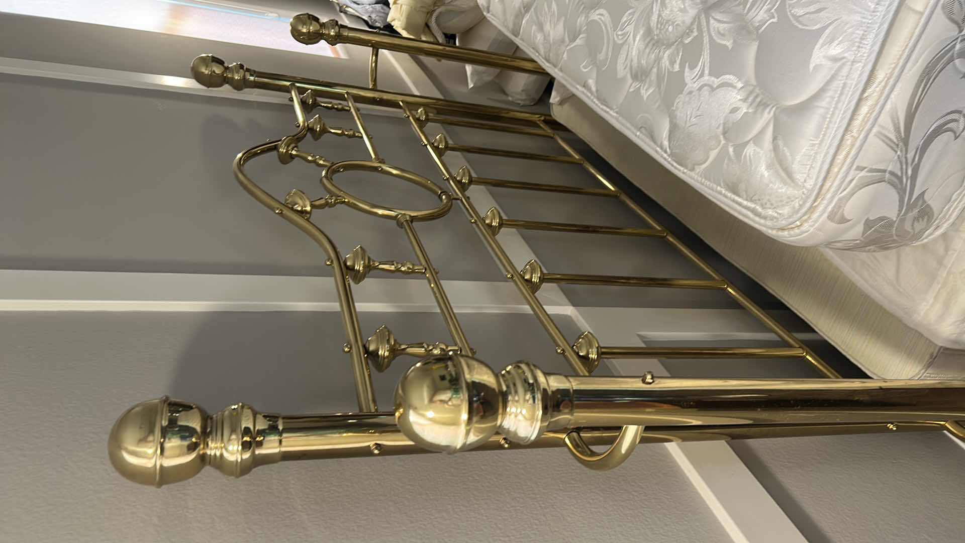 Photo 1 of BRASS QUEEN SIZE HEADBOARD (MATTRESS SOLD SEPARATELY)