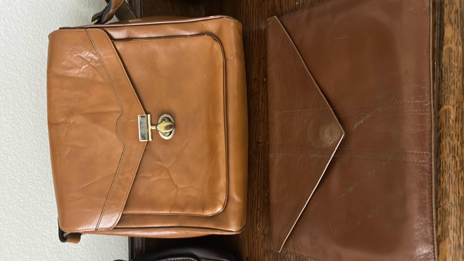 Photo 1 of 4- VINTAGE LEATHER BROWN HANDBAGS ESPRIT & OTHER STYLES