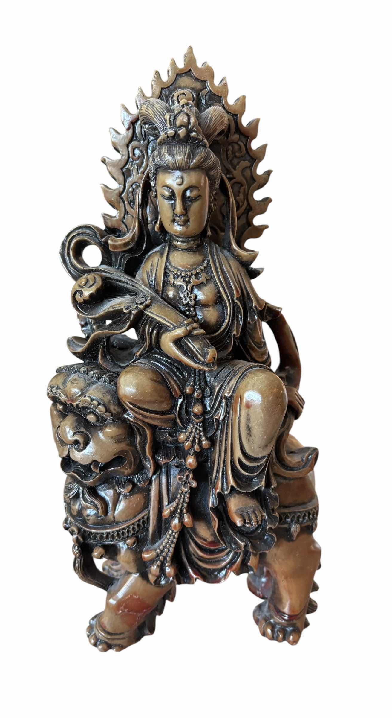 Photo 1 of “DRAGON GUANYIN” STATUE 11”H