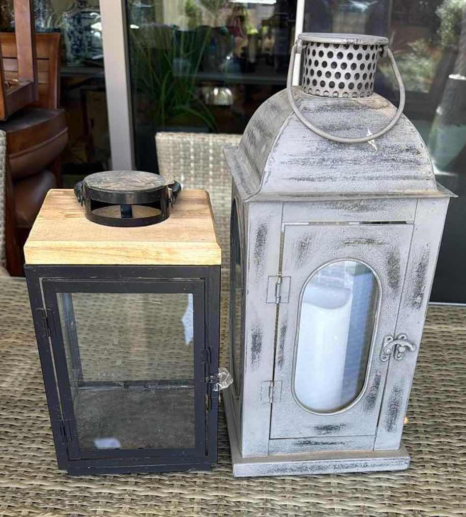 Photo 1 of 2-LANTERN CANDLEHOLDERS H11”,16”