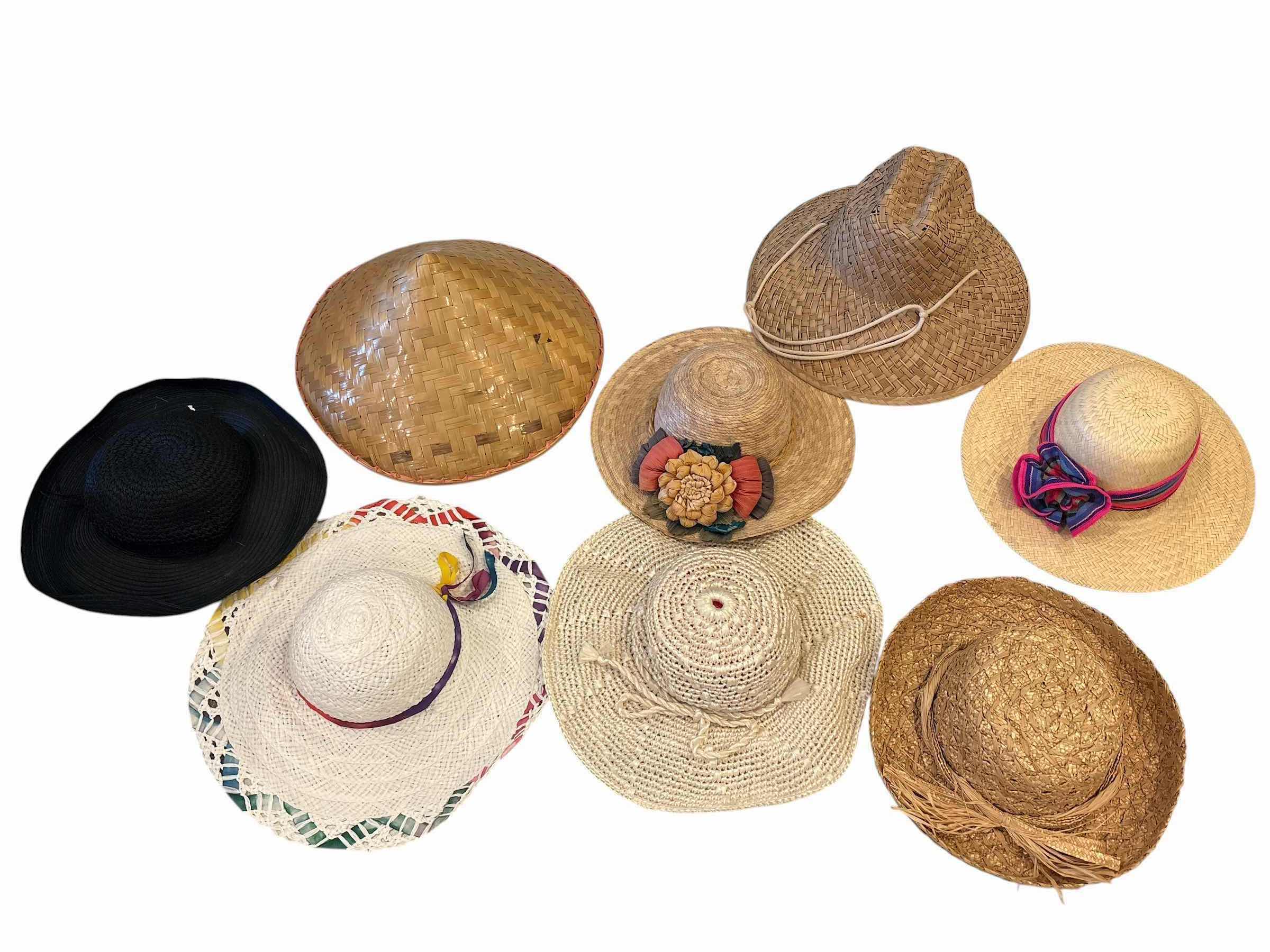 Photo 1 of (8)PCS WOMENS STRAW SUN HATS