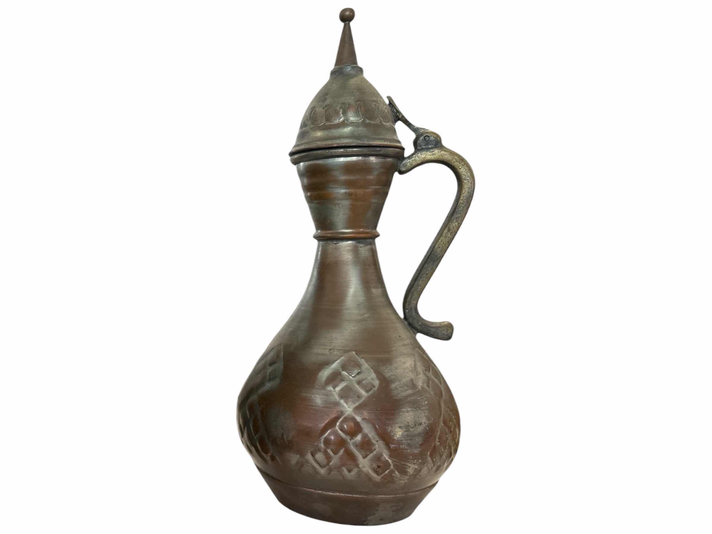 Photo 1 of (2)PCS COPPER VESSELS H11”