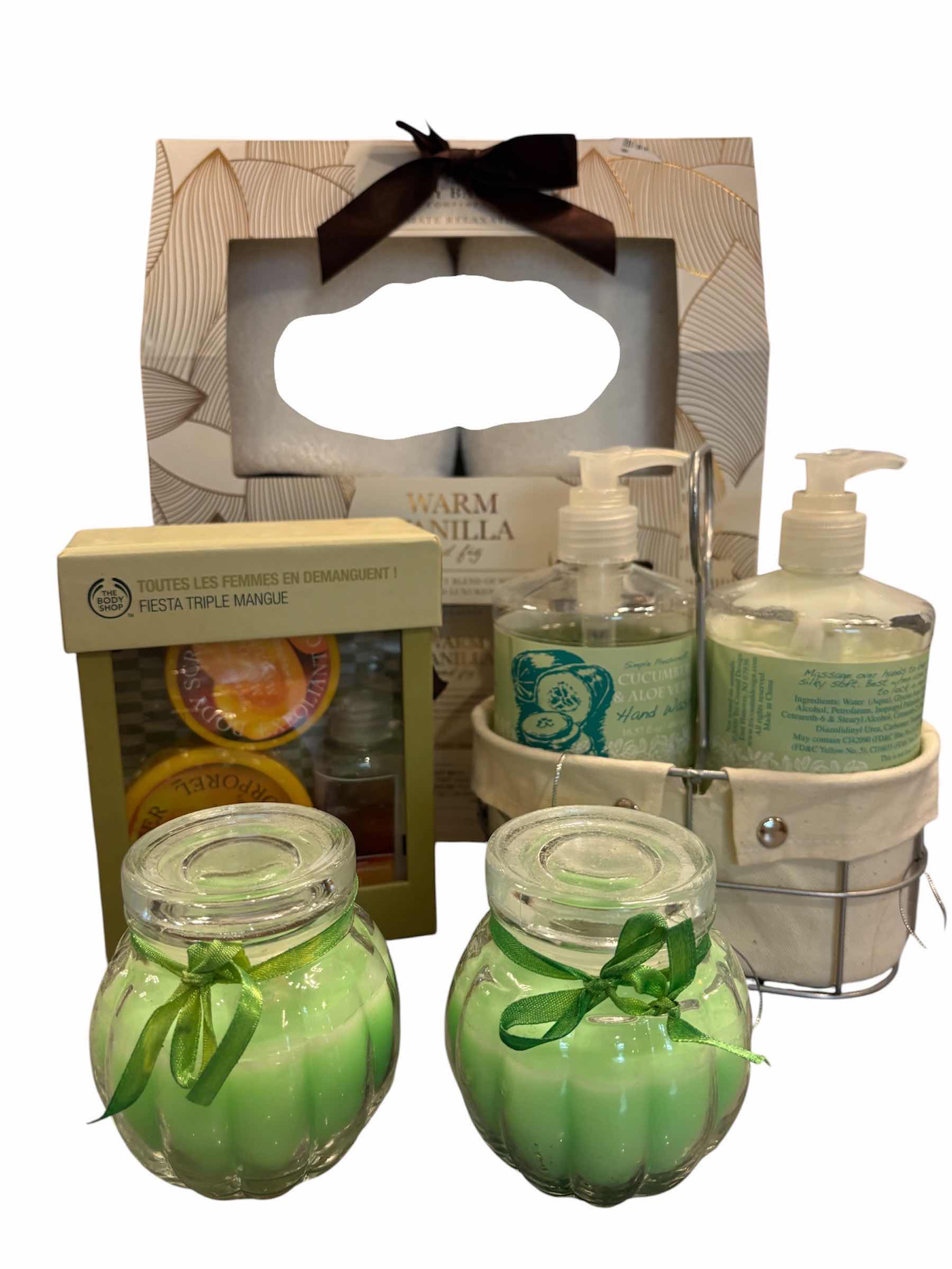 Photo 1 of BATH ITEMS: CANDLES, HAND WASH, LOTION & TOWELS