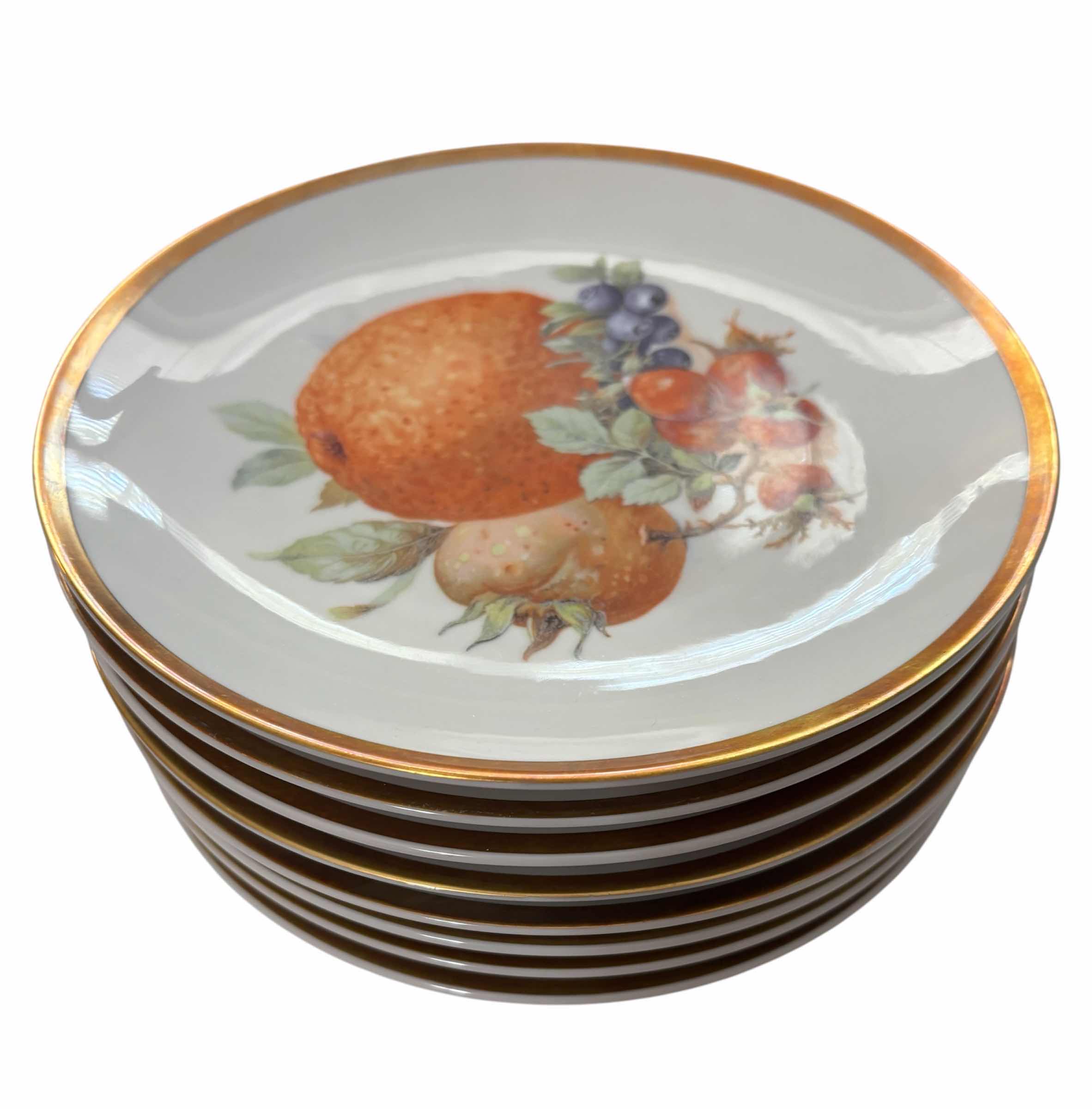 Photo 1 of VINTAGE PORCELAIN PLATES (8) BY BAVARIA JAEGER & CO $180
