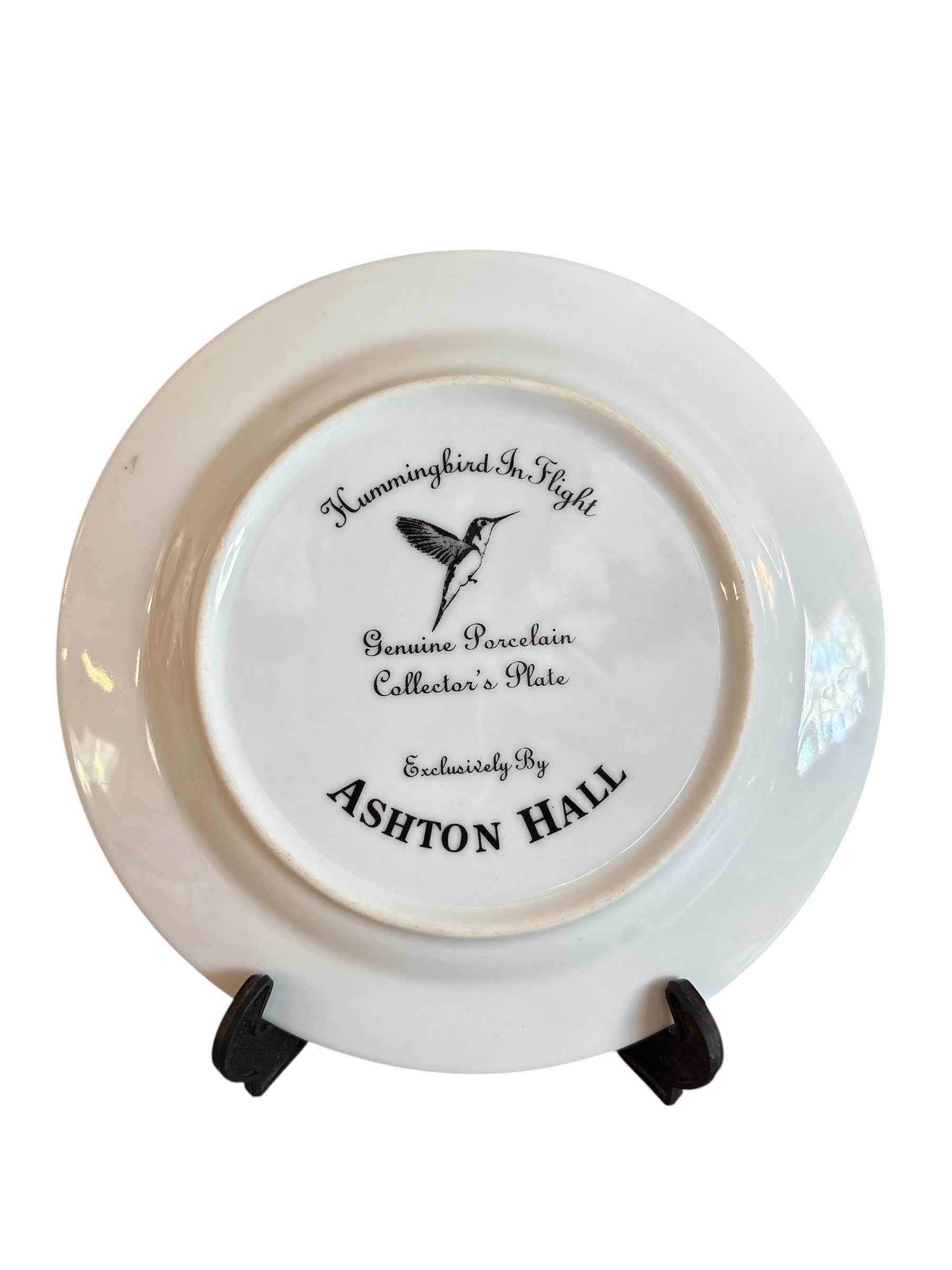 Photo 1 of (2)PCS HUMMINGBIRD DECORATIVE PLATE & SMALL VASE 7”