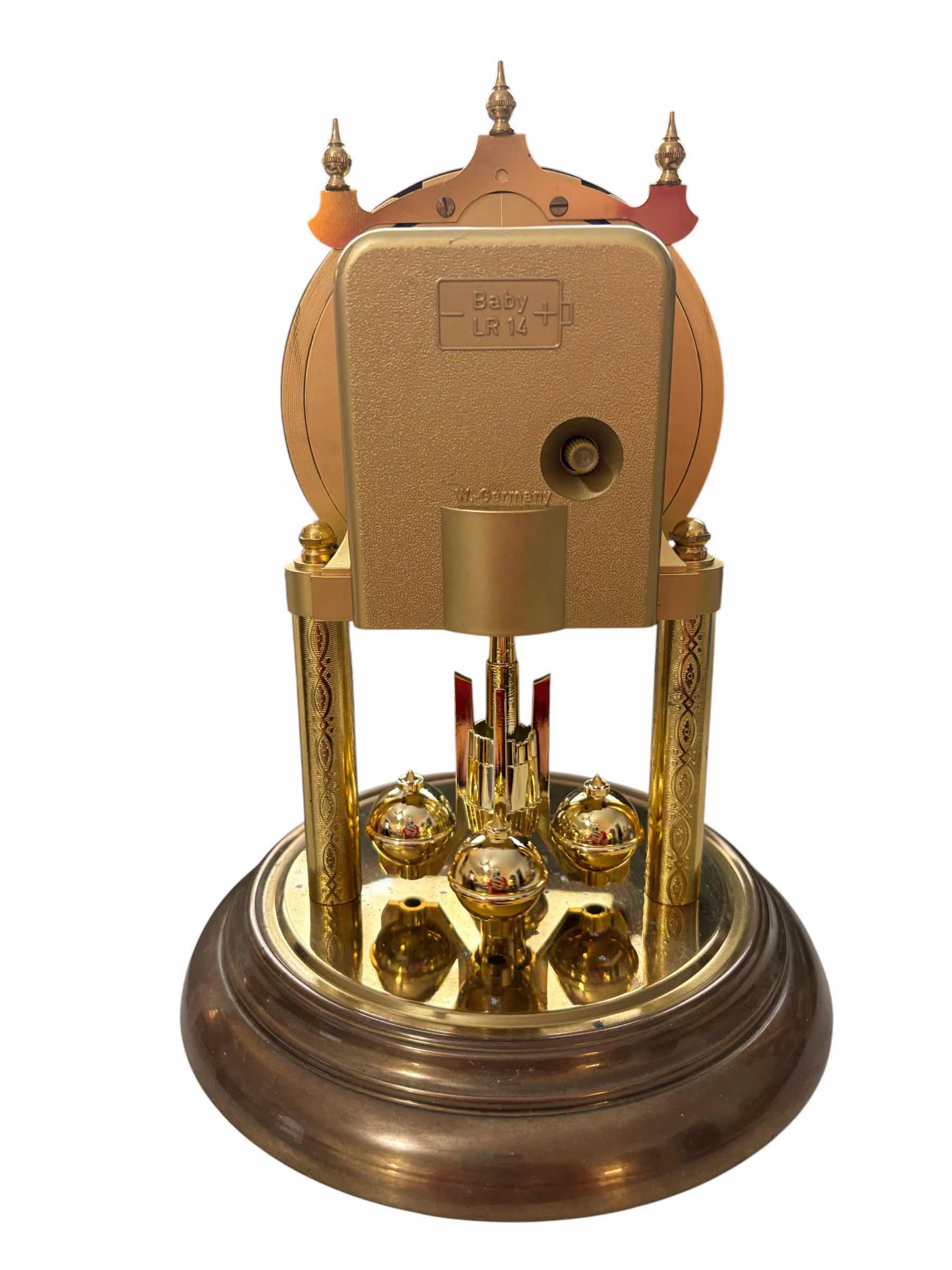 Photo 1 of WALTHAM GLASS DOME MANTEL CLOCK H9” IN ORIGINAL BOX