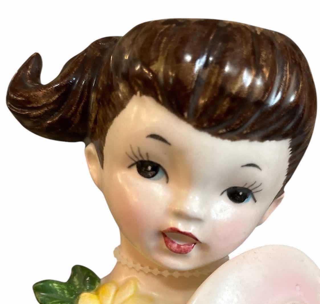 Photo 1 of VINTAGE PORCELAIN SOUTHERN BELLE HEAD VASE H3”