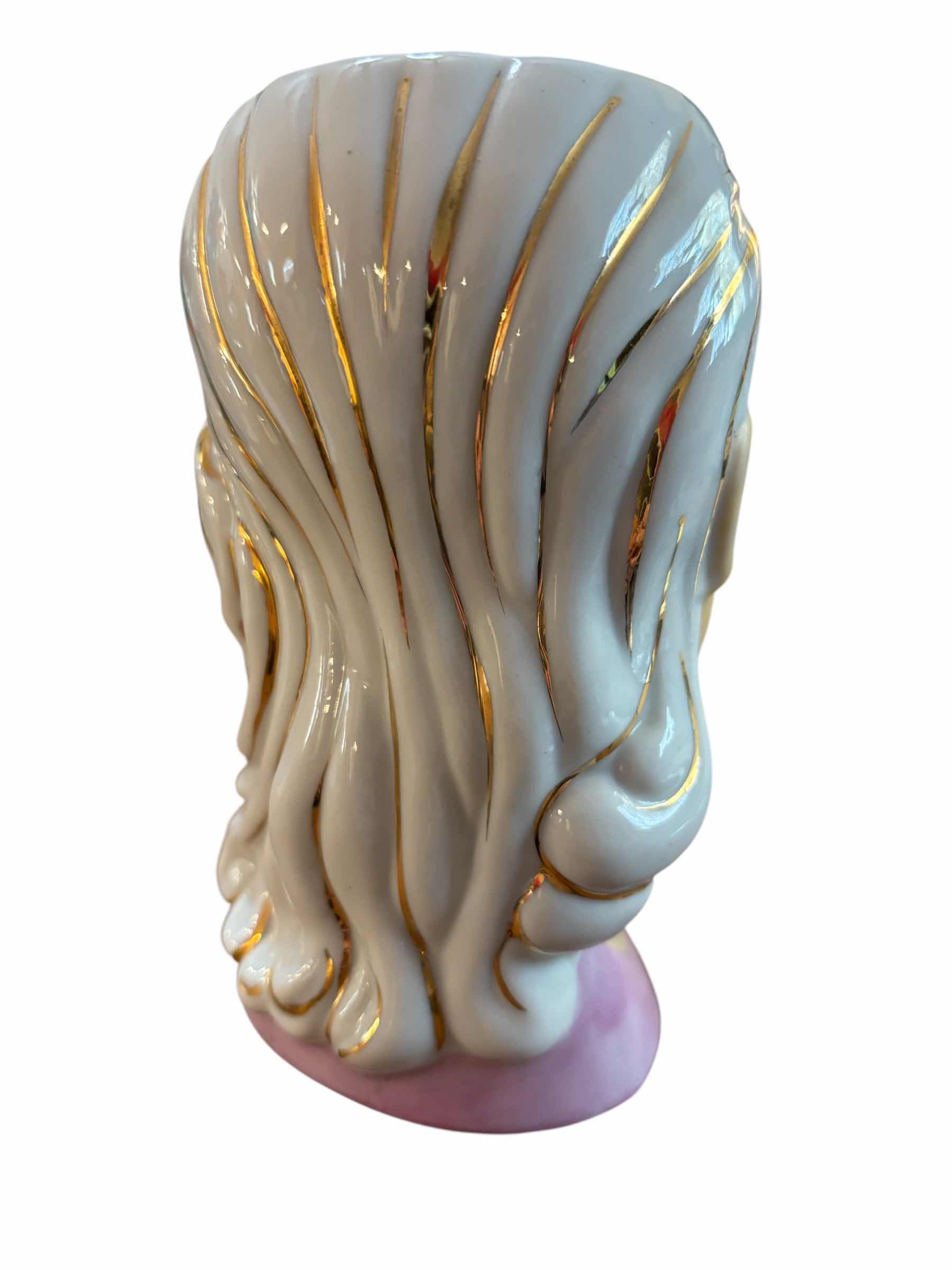Photo 1 of VINTAGE NAPCO CERAMIC ASIAN LADY HEAD VASE