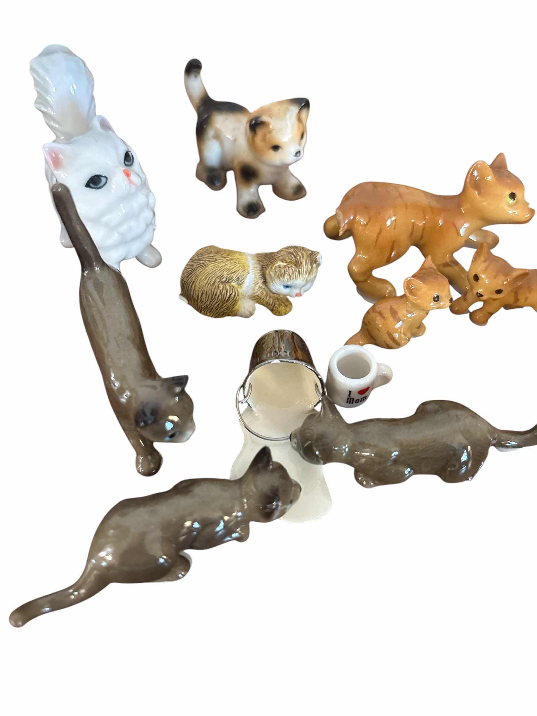 Photo 1 of (12)PCS CAT DRINKING MILK FIGURINES H1”