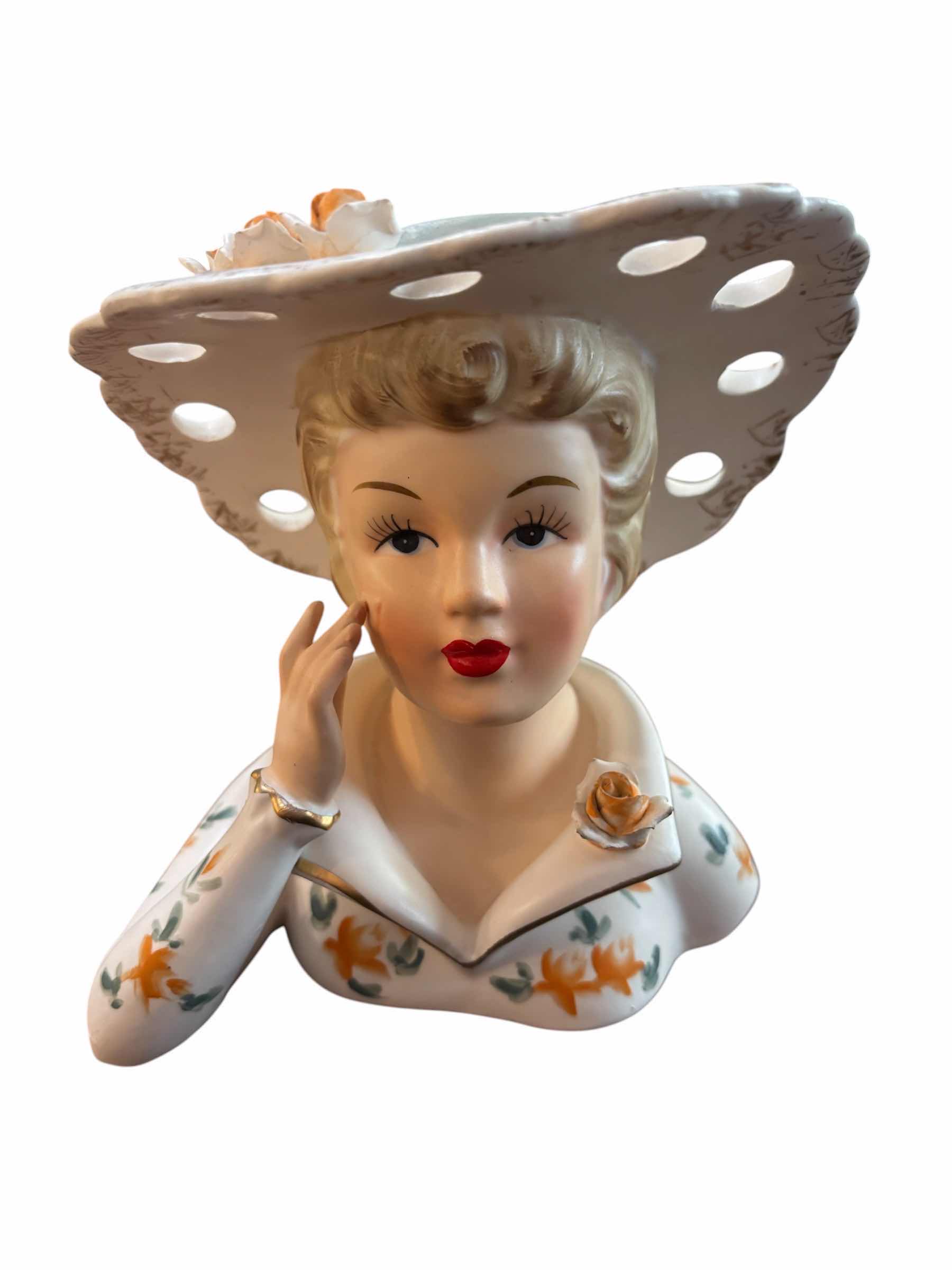 Photo 1 of 1950S CERAMIC LADY HEAD VASE