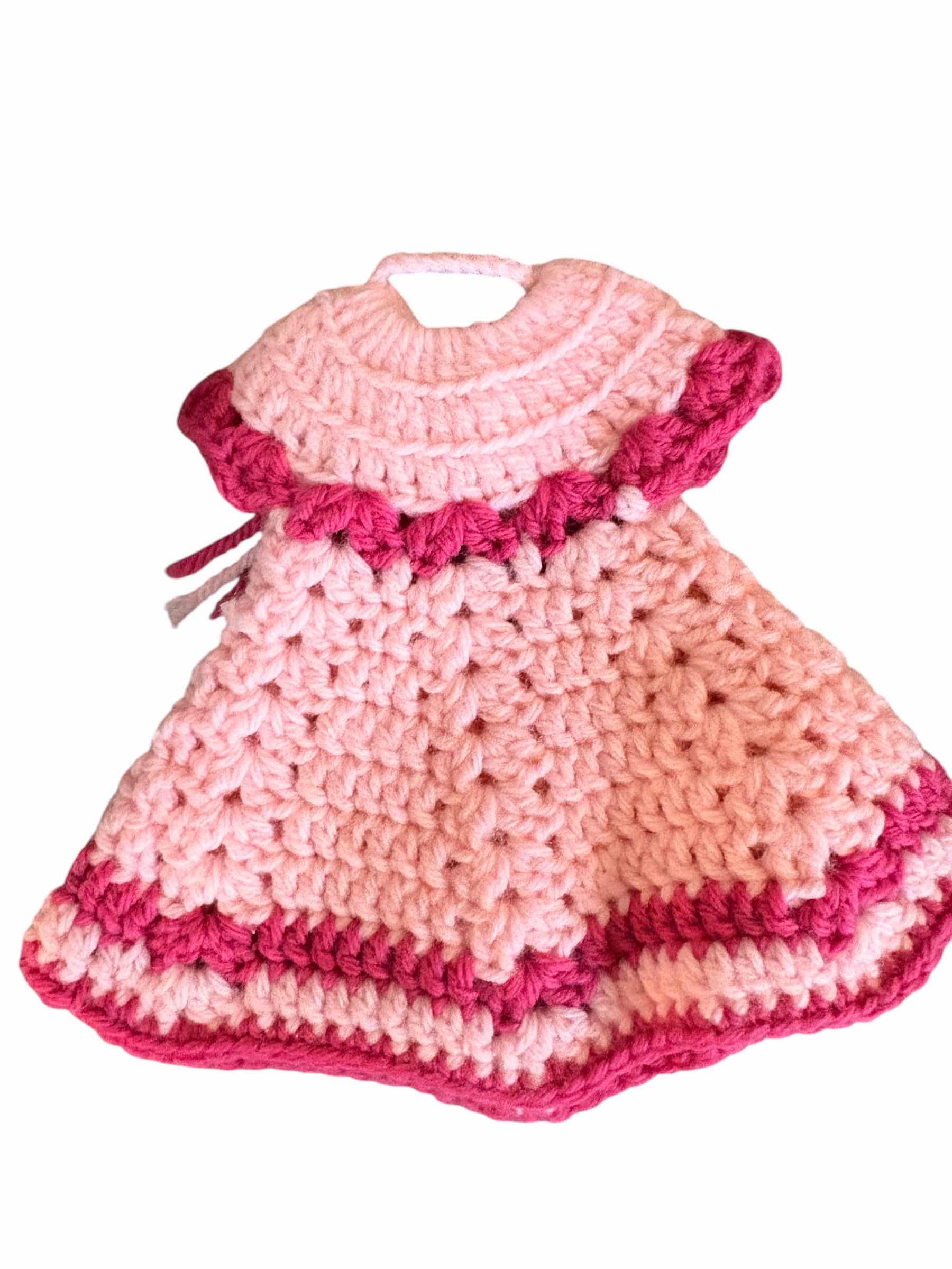 Photo 1 of (2)PCS VINTAGE BABY DOLL CROCHET & FLORAL CLOTHING