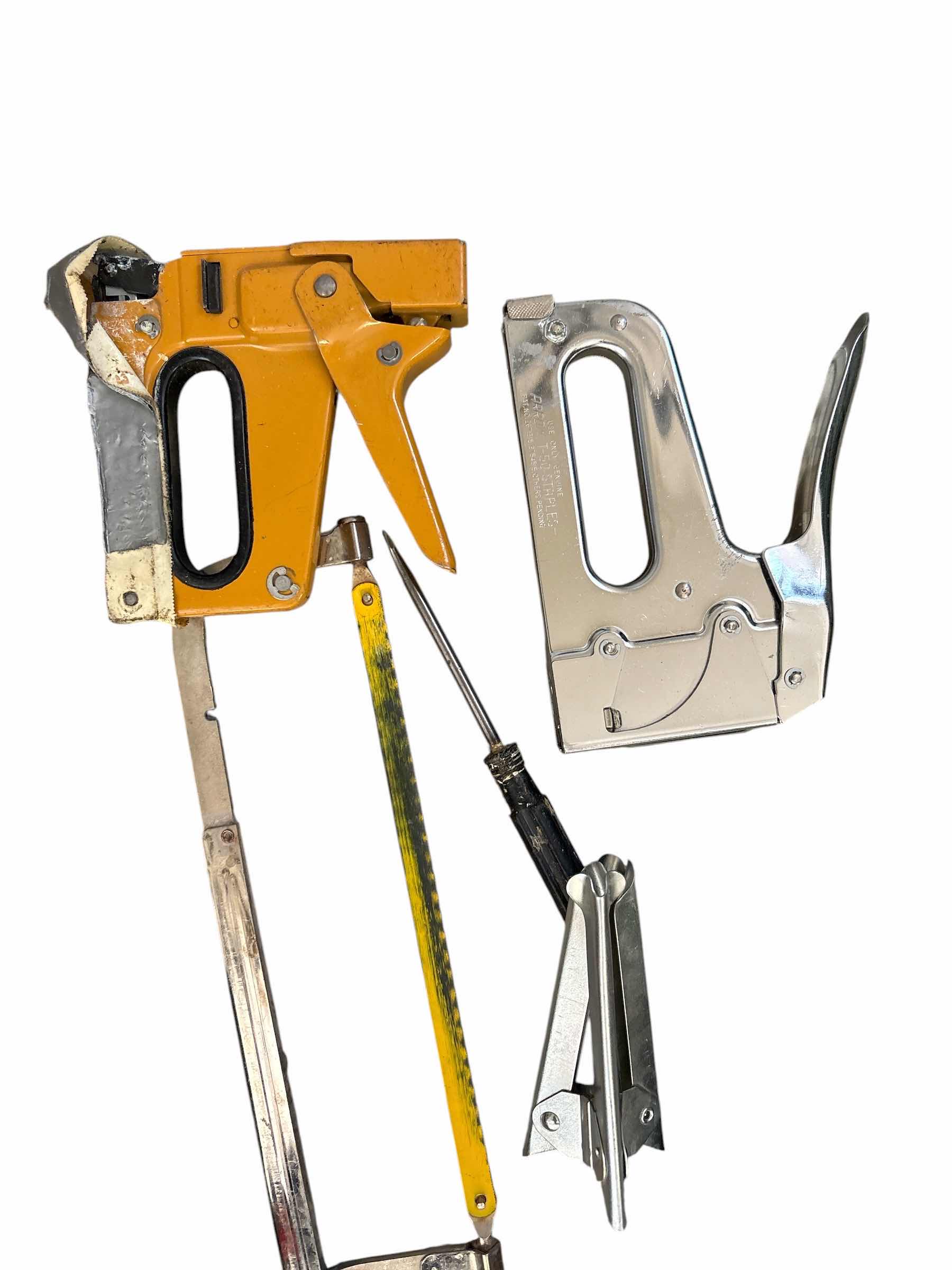 Photo 1 of (9)PCS TOOLS- STAPLE GUN, ELECTRIC DRILL & HAND SAW