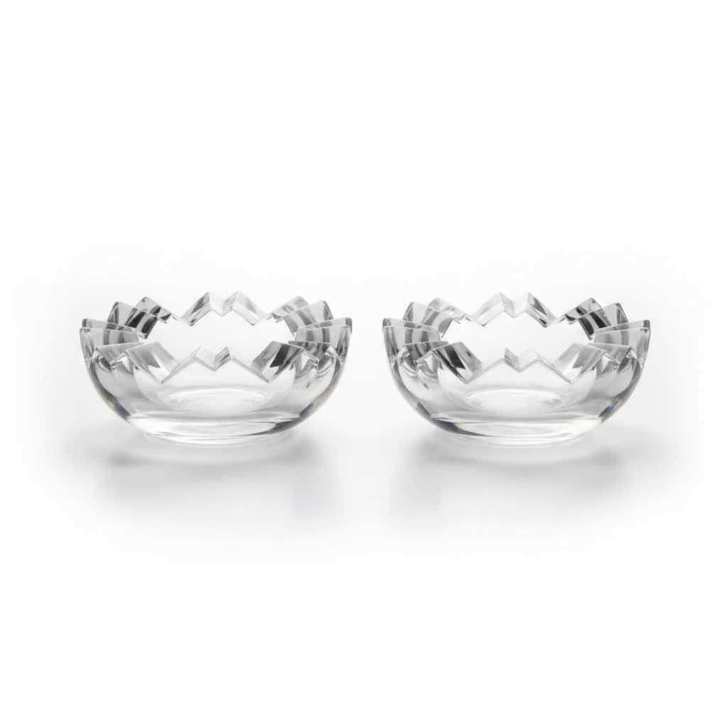 Photo 1 of (2)PCS VINTAGE ROSENTHAL GERMANY STUDIO LINE CRYSTAL ASHTRAY 4.5”