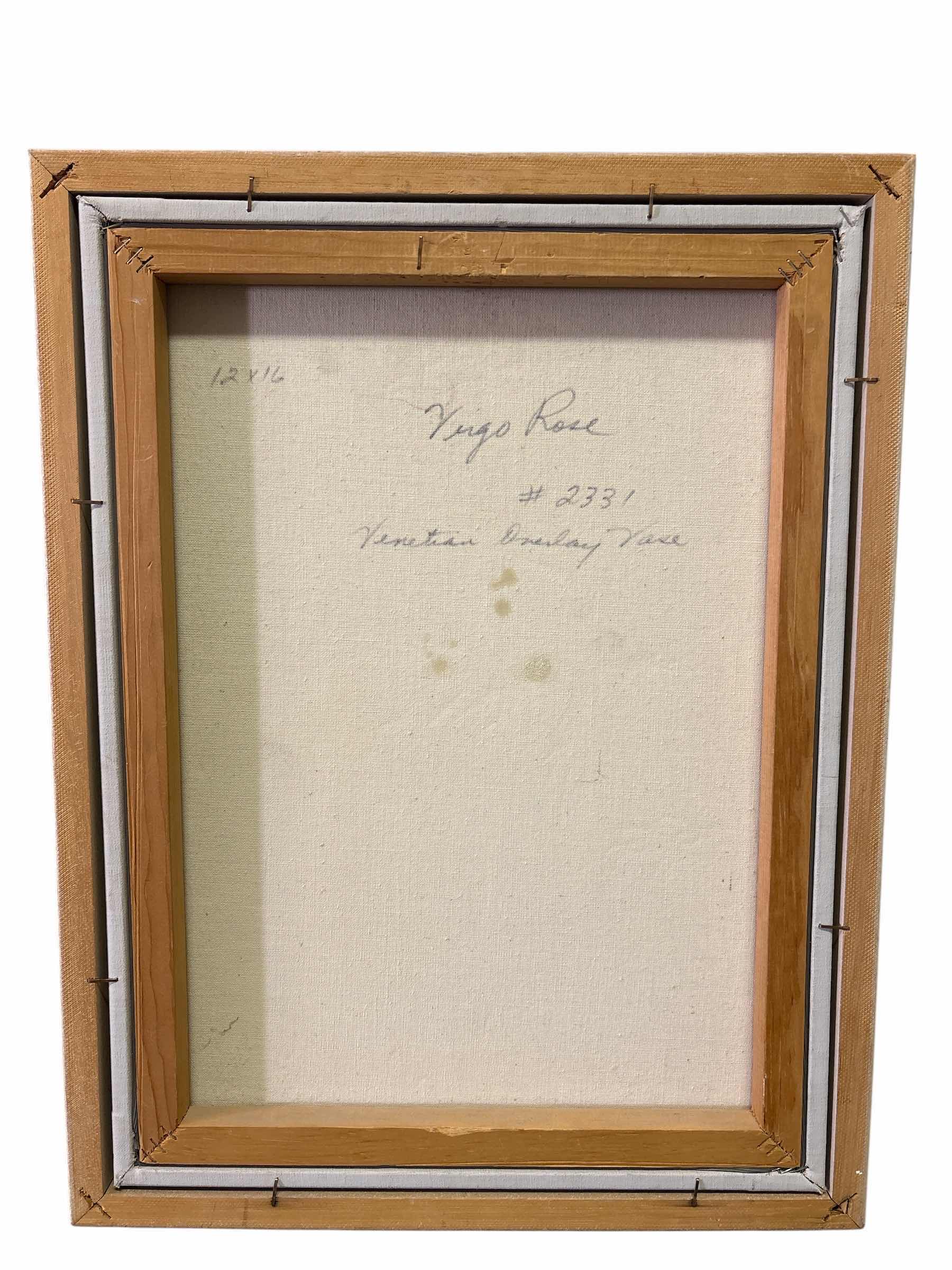 Photo 1 of VINTAGE FRAMED ART ORIGINAL OIL PAINTING ON CANVAS “VIRGO ROSE” SIGNED BY ARLETTE EDWARDS #2331 13”X17.5” $1400