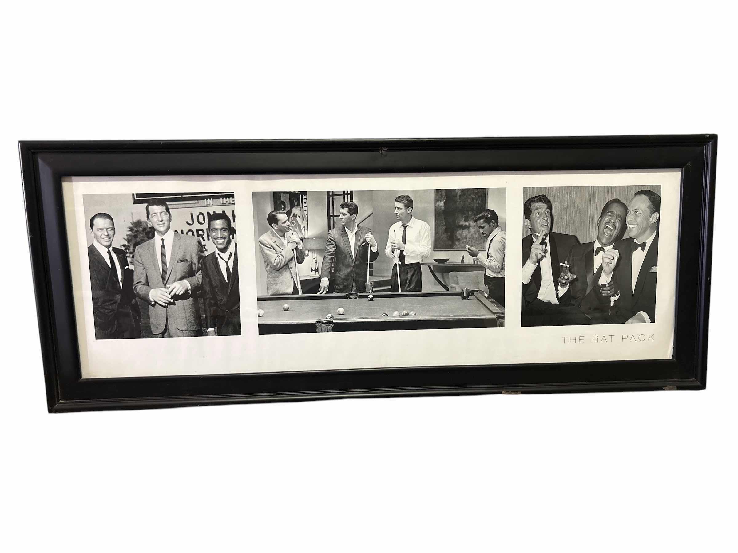 Photo 1 of FRAMED ART PHOTOGRAPHS “RAT PACK”- FRANK SINATRA, DEAN MARTIN, & SAMMY DAVIS 39.5”X15.5”