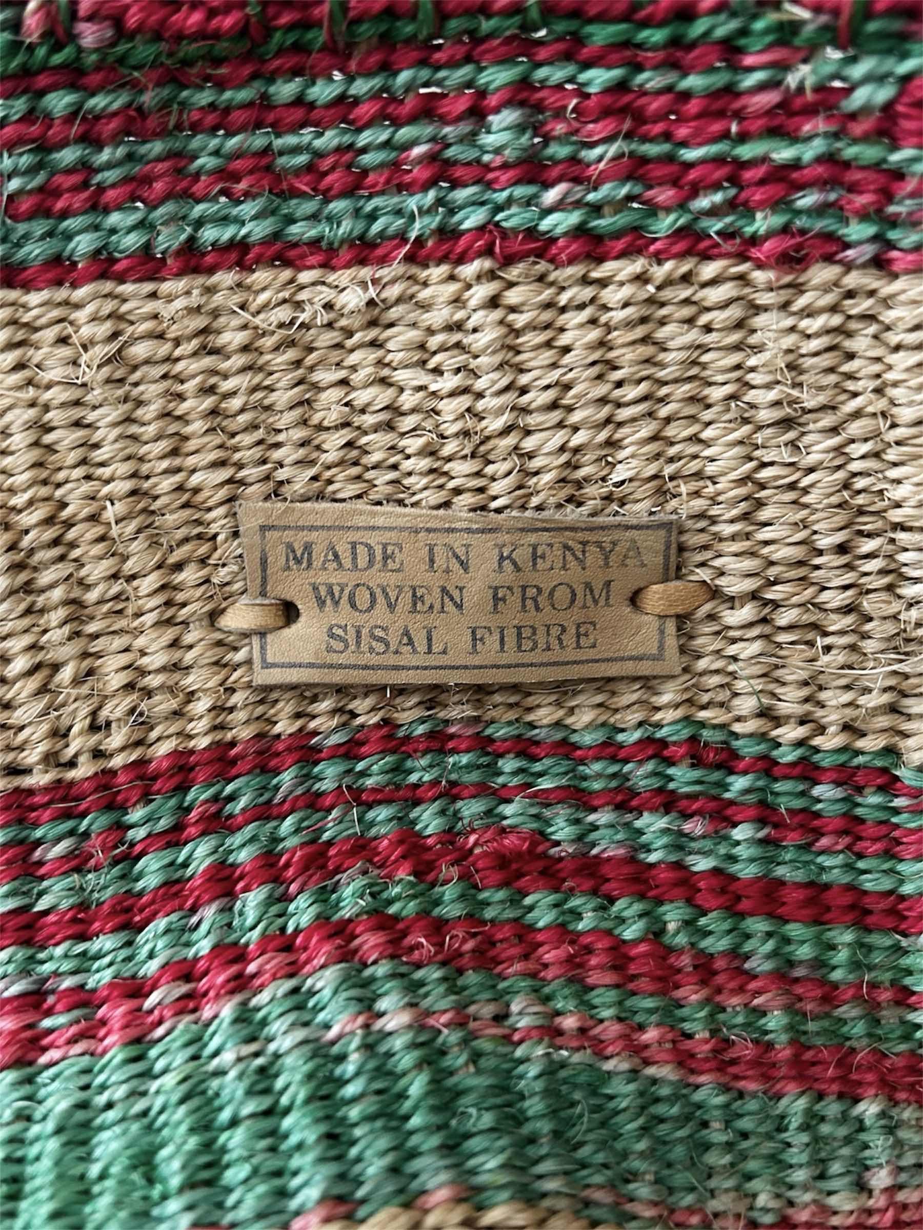 View 2 of KENYA-MADE WOVEN SISAL FIBER MARKET TOTE BAG