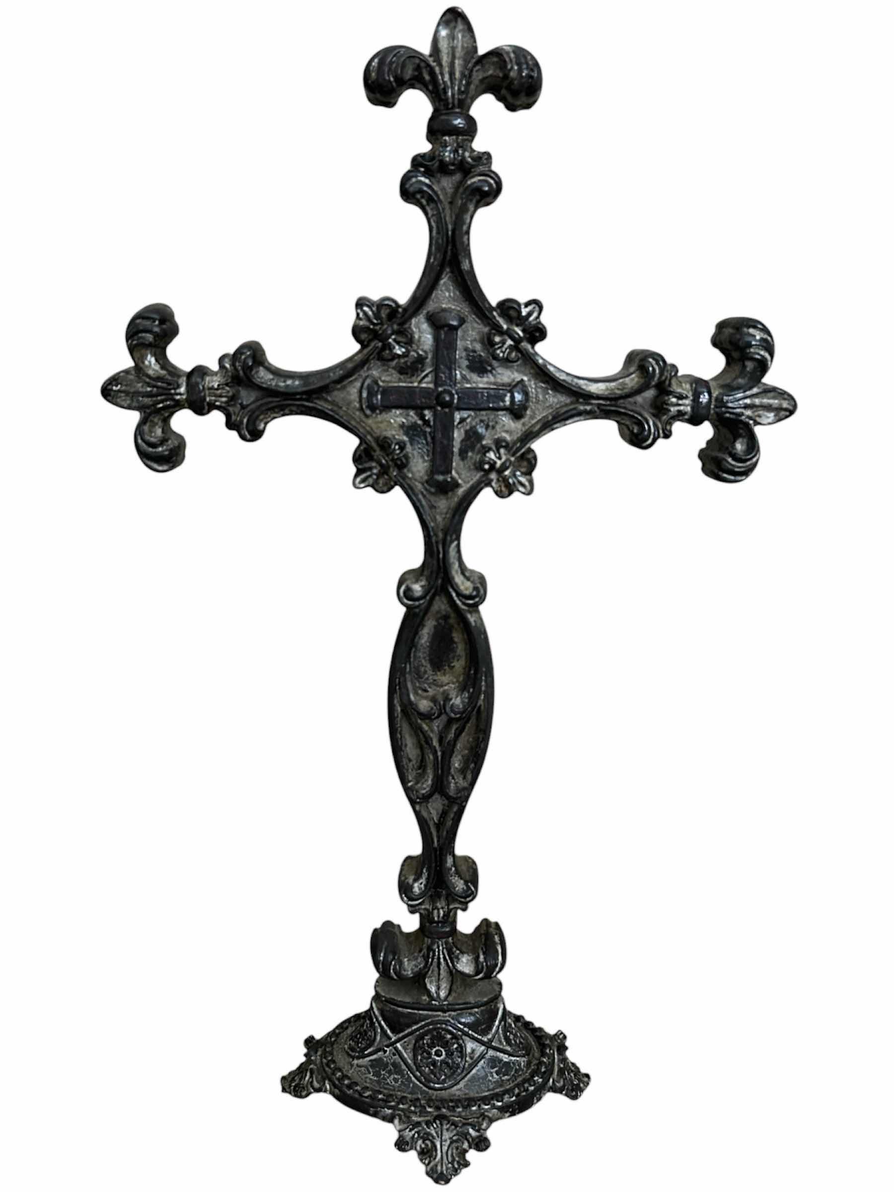 Photo 1 of VINTAGE STANDING TABLE CRUCIFIX H 23"