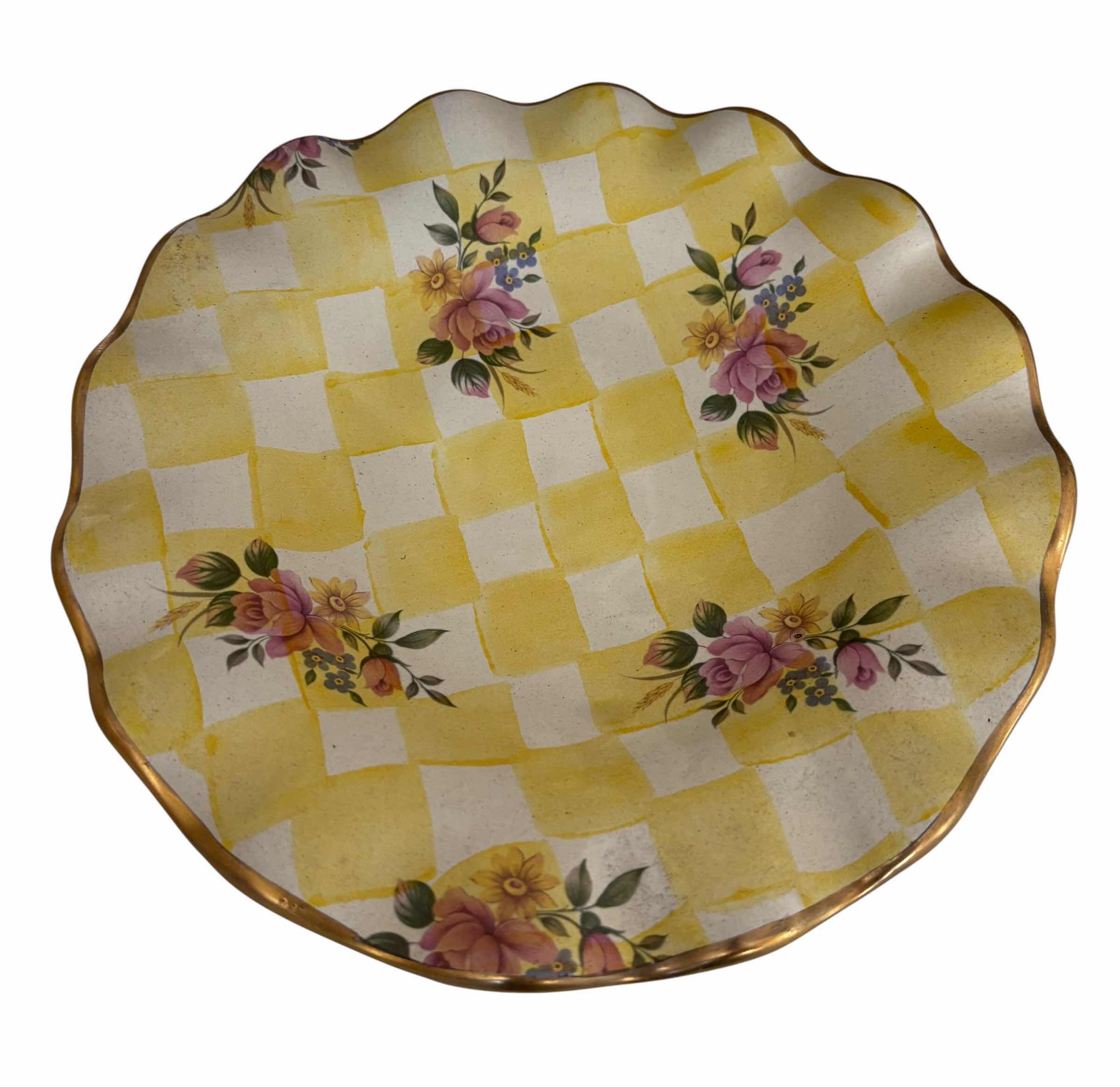 Photo 1 of MACKENZIE-CHILDS LEMON CURD PATTERN TEAPOT & MATCHING SAUCER