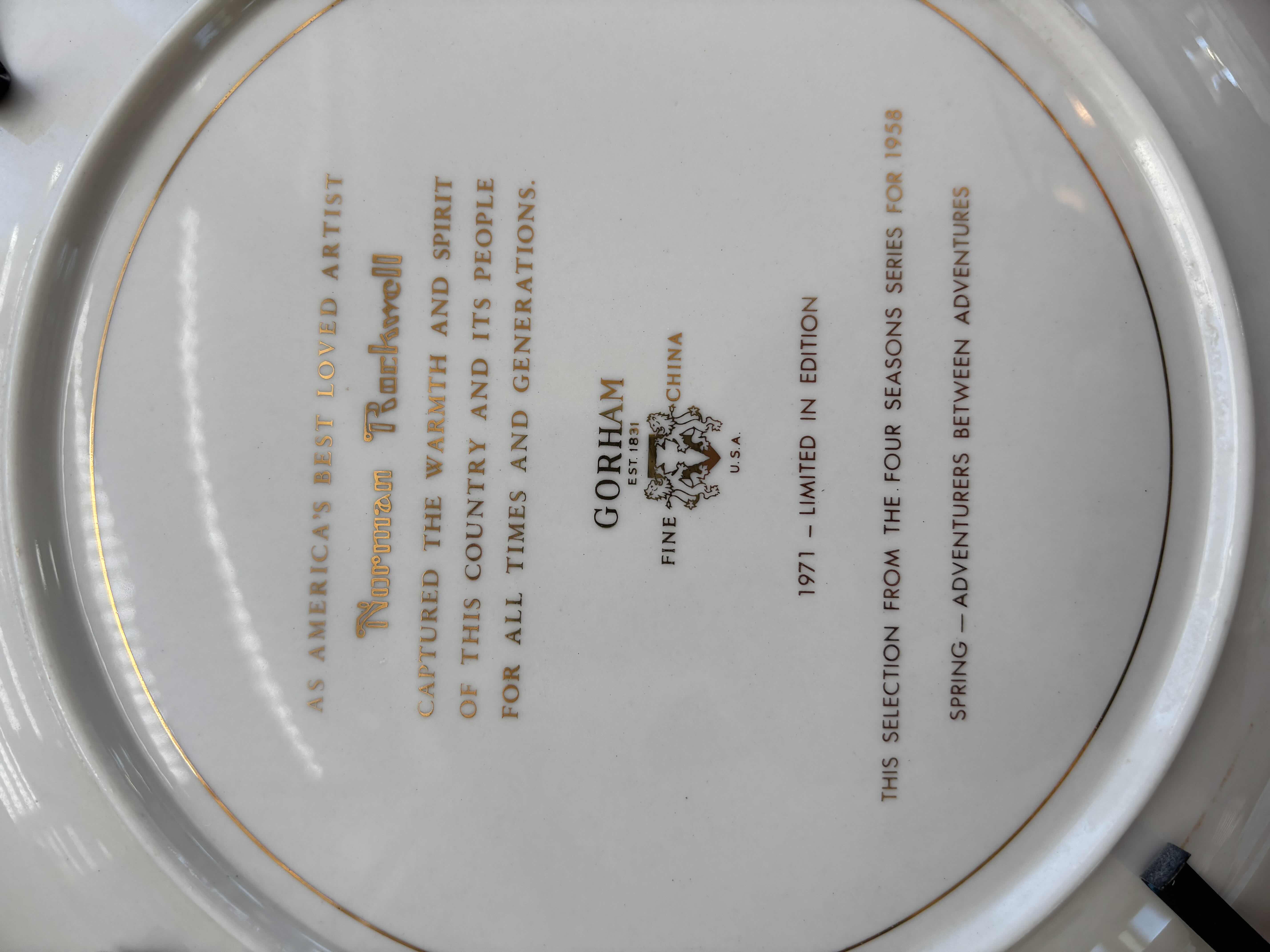 Photo 1 of NORMAN ROCKWELL COLLECTORS PLATE IN WOOD PLATE HOLDER 13.5”D $60