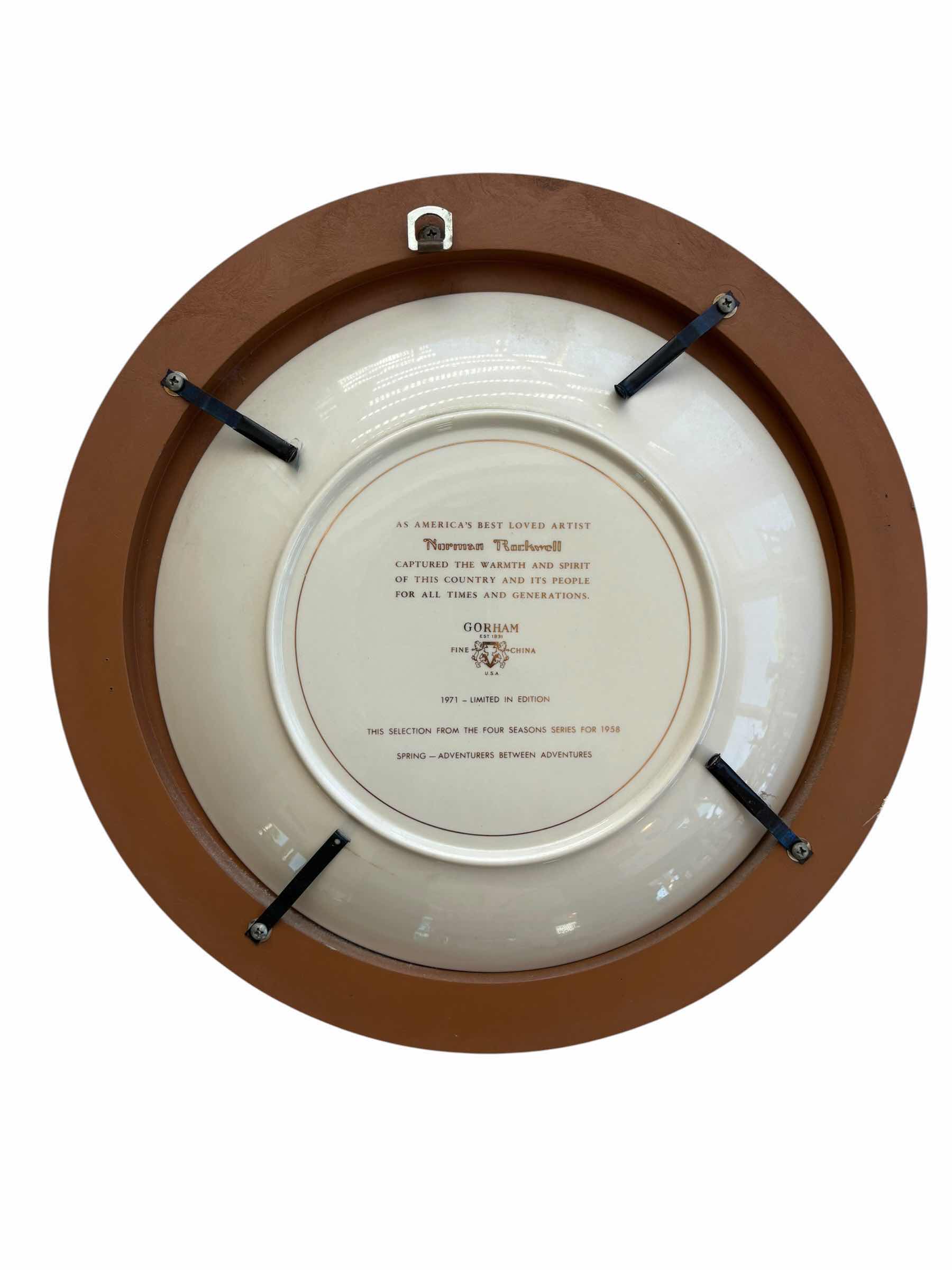 Photo 1 of NORMAN ROCKWELL COLLECTORS PLATE IN WOOD PLATE HOLDER 13.5”D $60