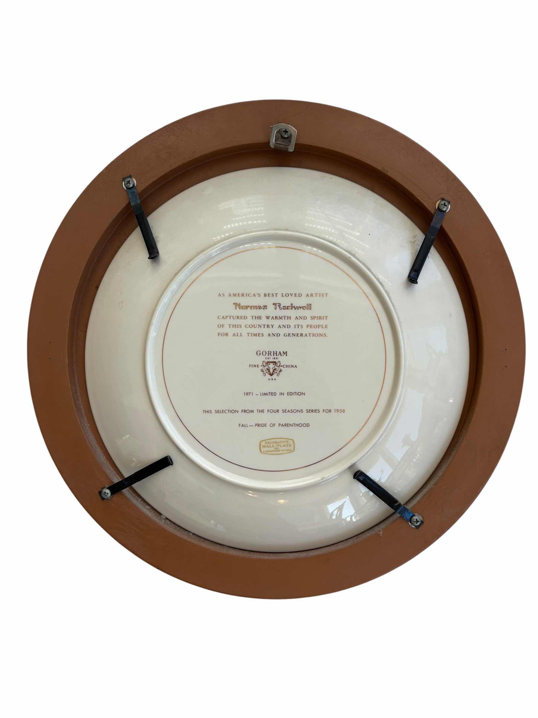 Photo 1 of NORMAN ROCKWELL COLLECTORS PLATE IN WOOD PLATE HOLDER 13.5”D $60
