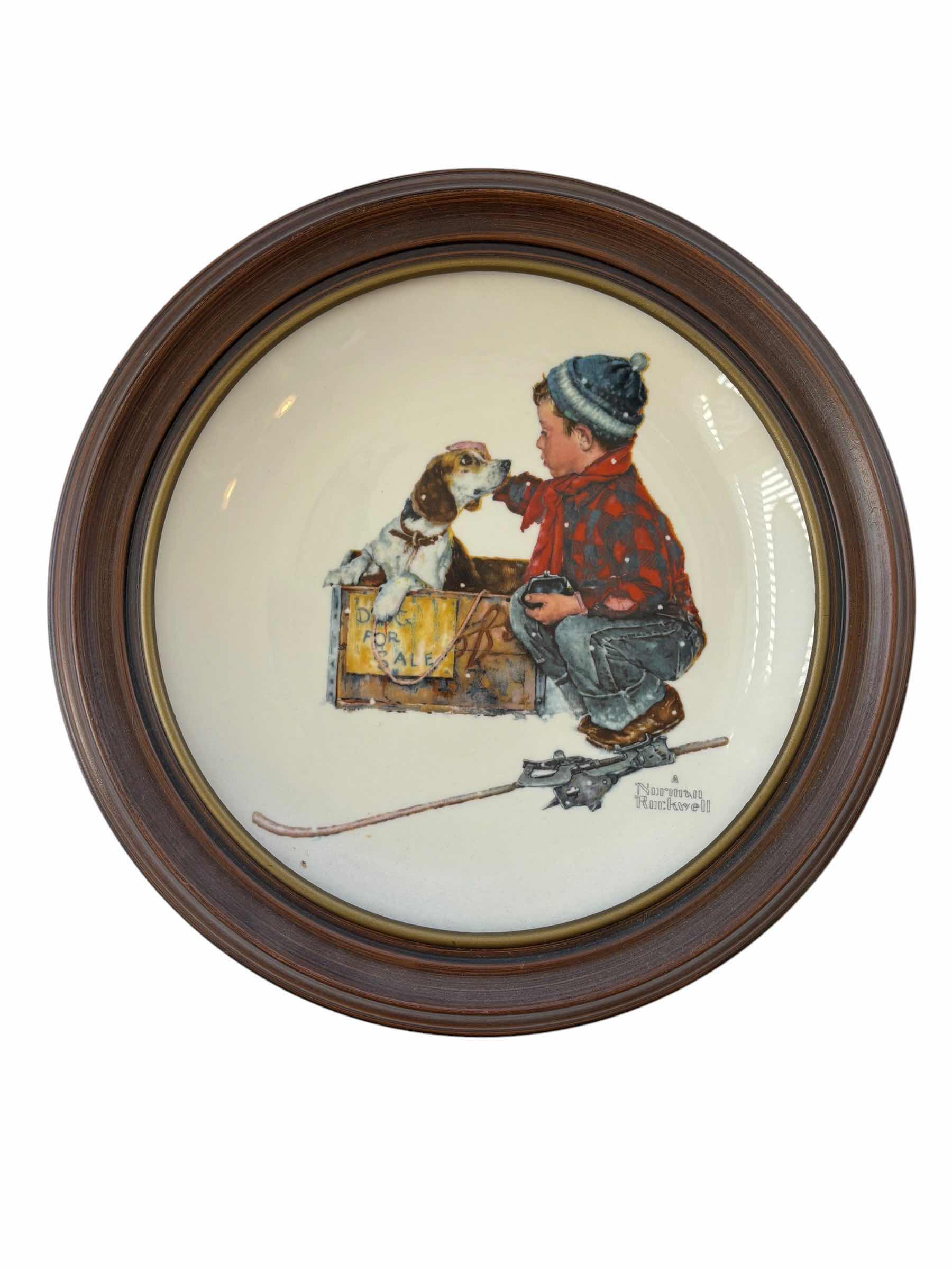 Photo 1 of NORMAN ROCKWELL COLLECTORS PLATE IN WOOD PLATE HOLDER 13.5”D