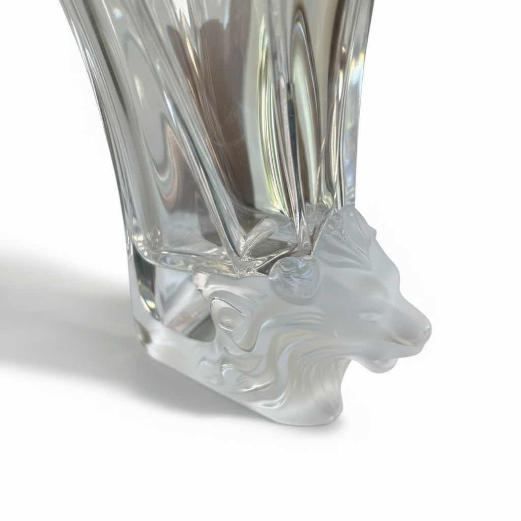 Photo 1 of LALIQUE CRYSTAL BOWL OR VASE H6.5” $800
