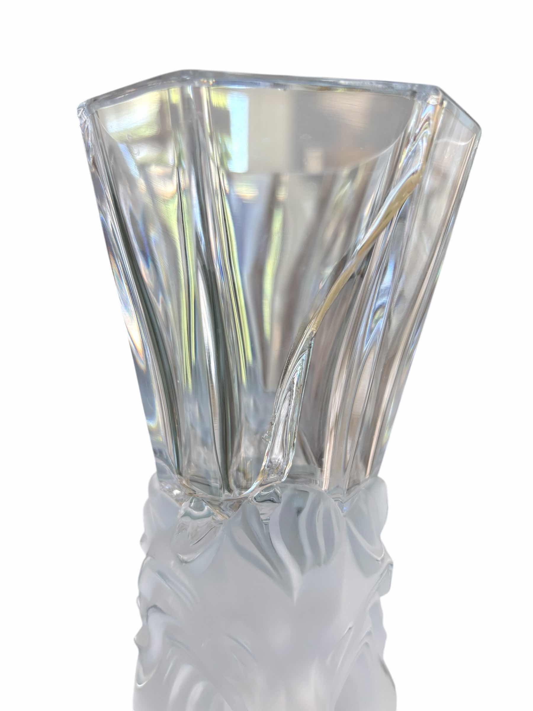 Photo 1 of LALIQUE CRYSTAL BOWL OR VASE H6.5” $800