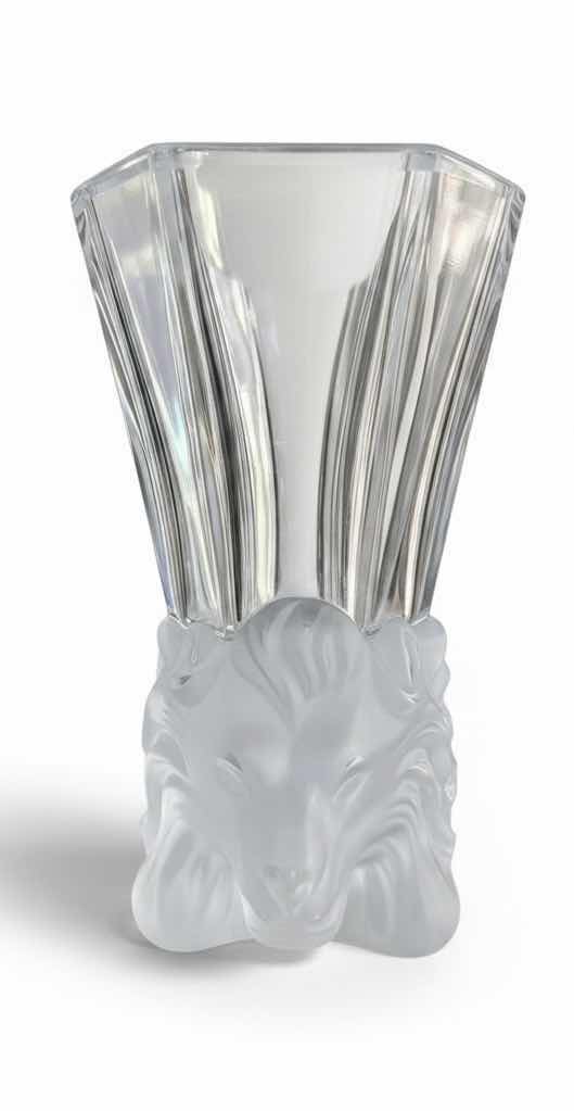 Photo 1 of LALIQUE CRYSTAL BOWL OR VASE H6.5” $800
