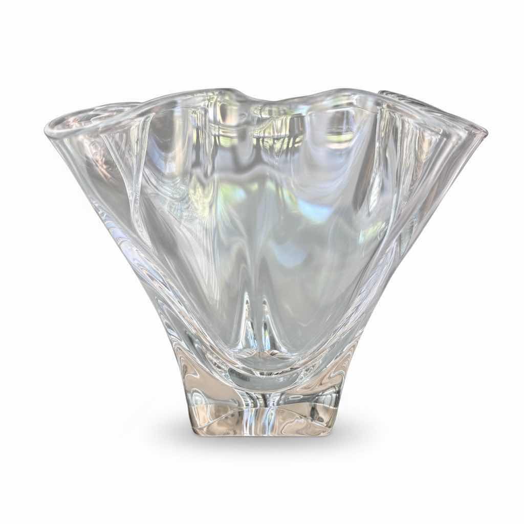 View 1 of STUBEN CRYSTAL HANKERCHIEF VASE H5”