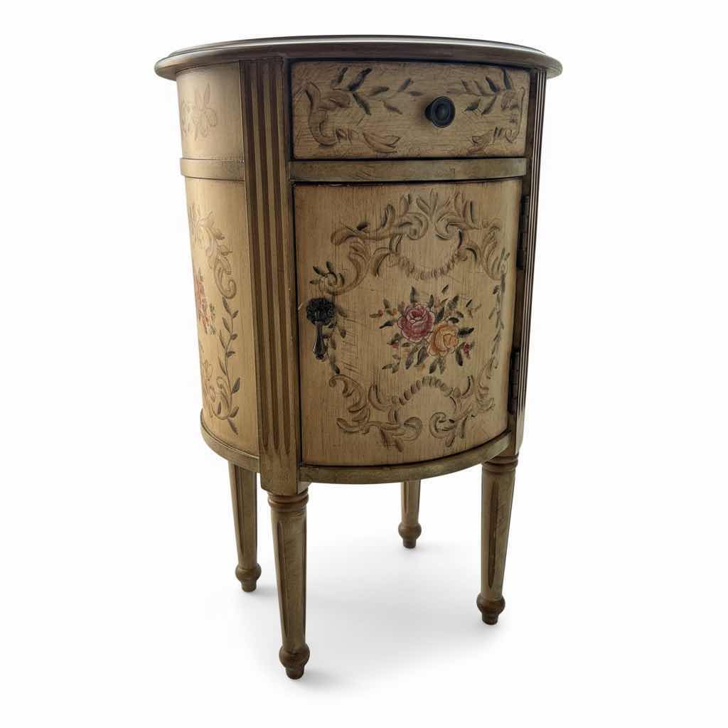 Photo 1 of FRENCH COUNTRY STYLE W BOUQUET OF FLOWERS ACCENT CABINET D18”
H27.5” $2,995