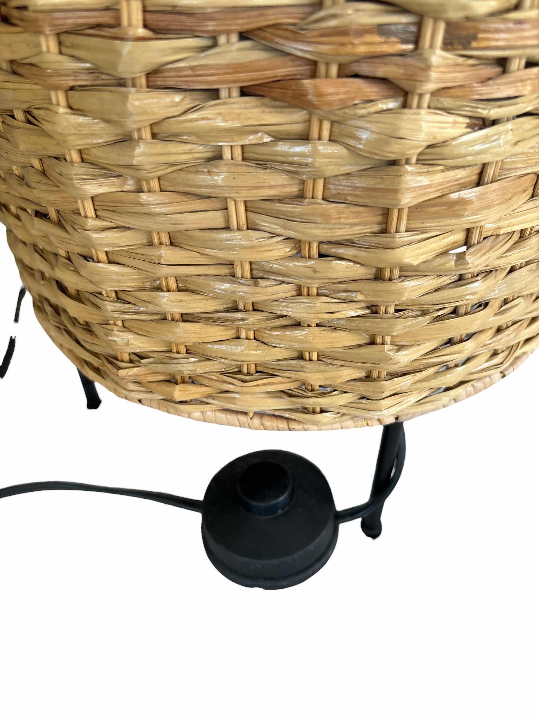 Photo 1 of TALL WICKER/RATTAN FLOOR LAMP W FOOT SWITCH H31.5”