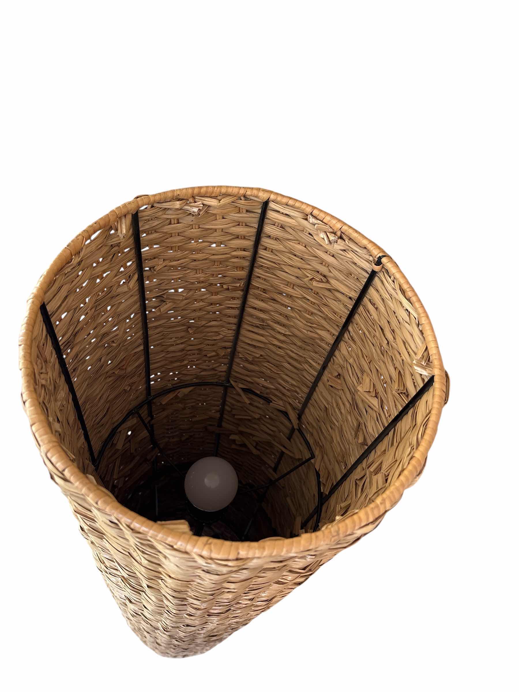 Photo 1 of TALL WICKER/RATTAN FLOOR LAMP W FOOT SWITCH H31.5”