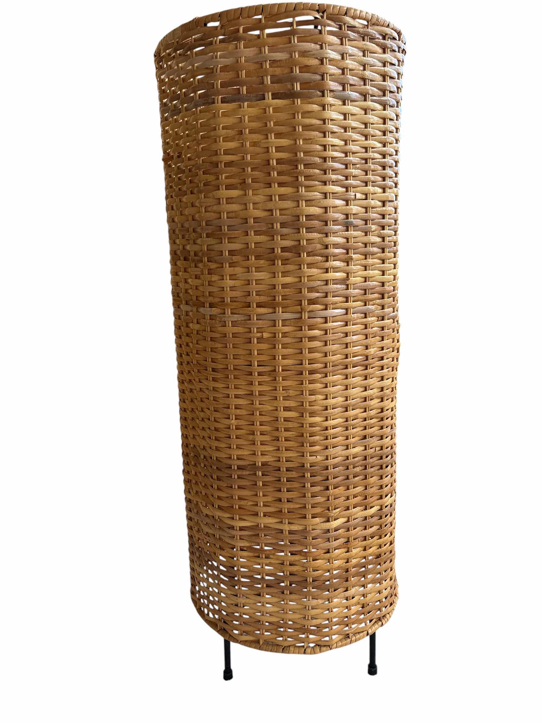 Photo 1 of TALL WICKER/RATTAN FLOOR LAMP W FOOT SWITCH H31.5”