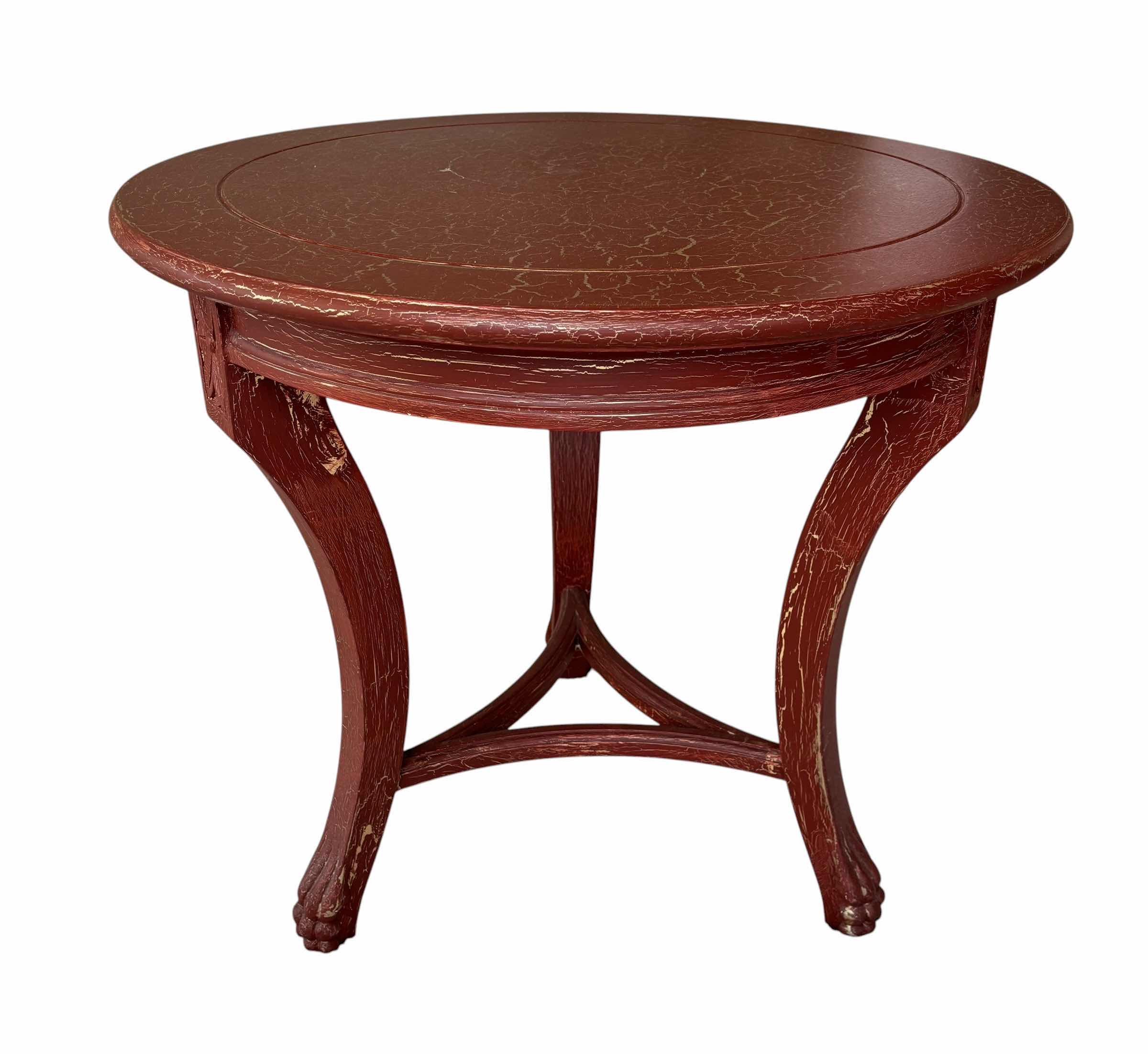Photo 1 of RUSTIC ROUND WOODEN SIDE TABLE H25” $1275