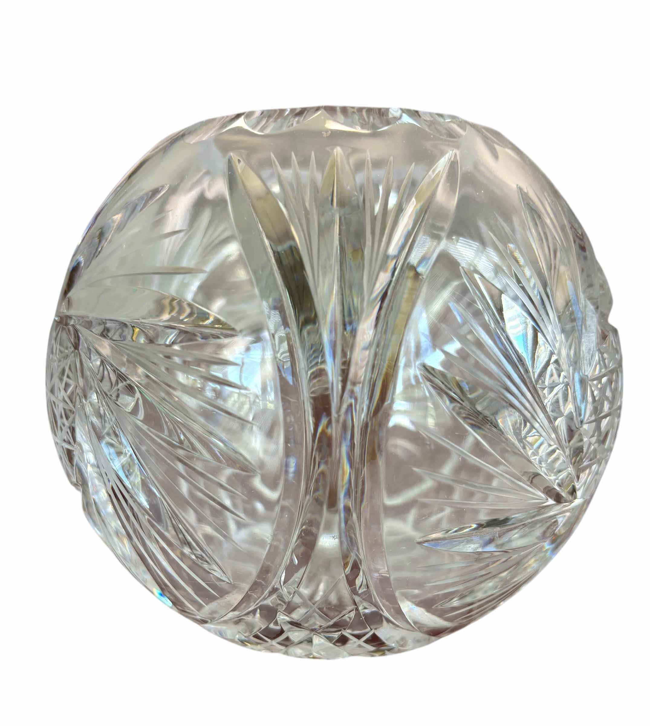 Photo 1 of VINTAGE CRYSTAL ROSE BOWL $65