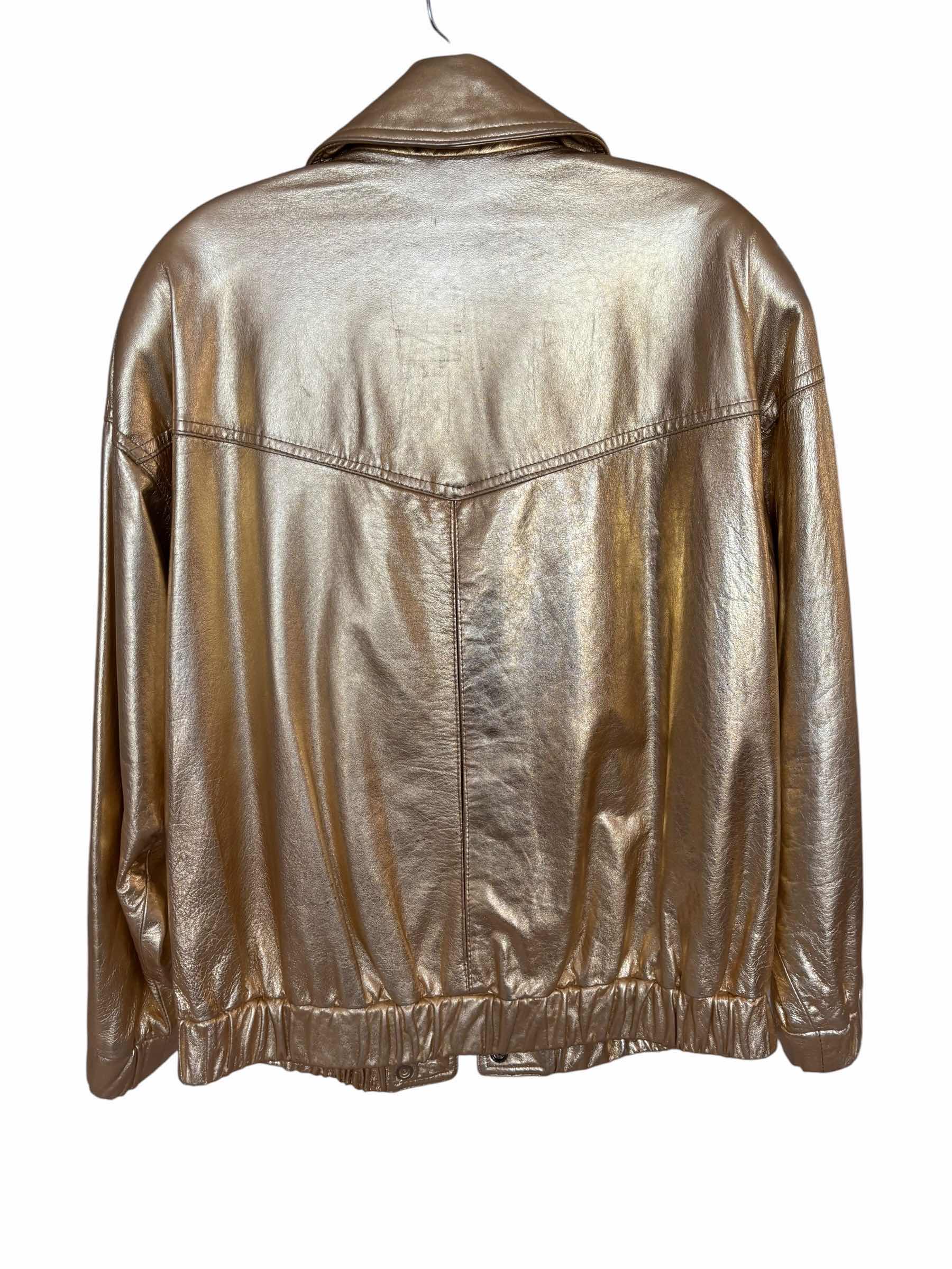 Photo 1 of VINTAGE VAKKO GOLD LEATHER JACKET SIZE M