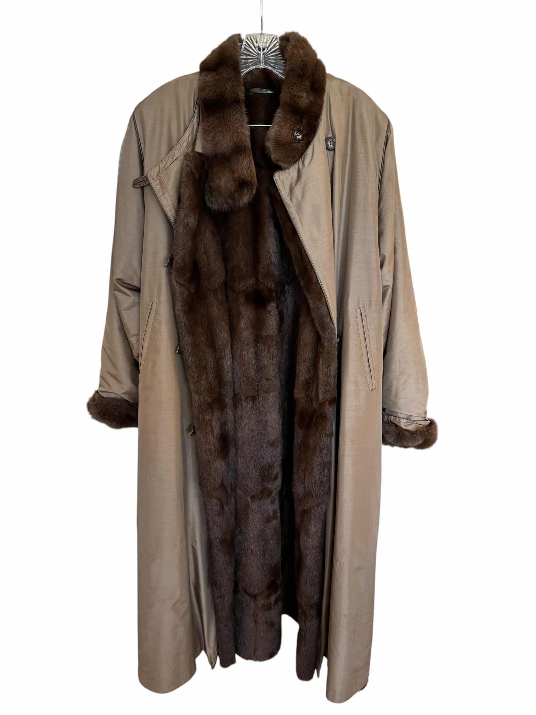 Photo 1 of REVERSIBLE FULL LENGTH MINK FUR COAT (NO BRAND OR SIZE, FITS LIKE A M/L)