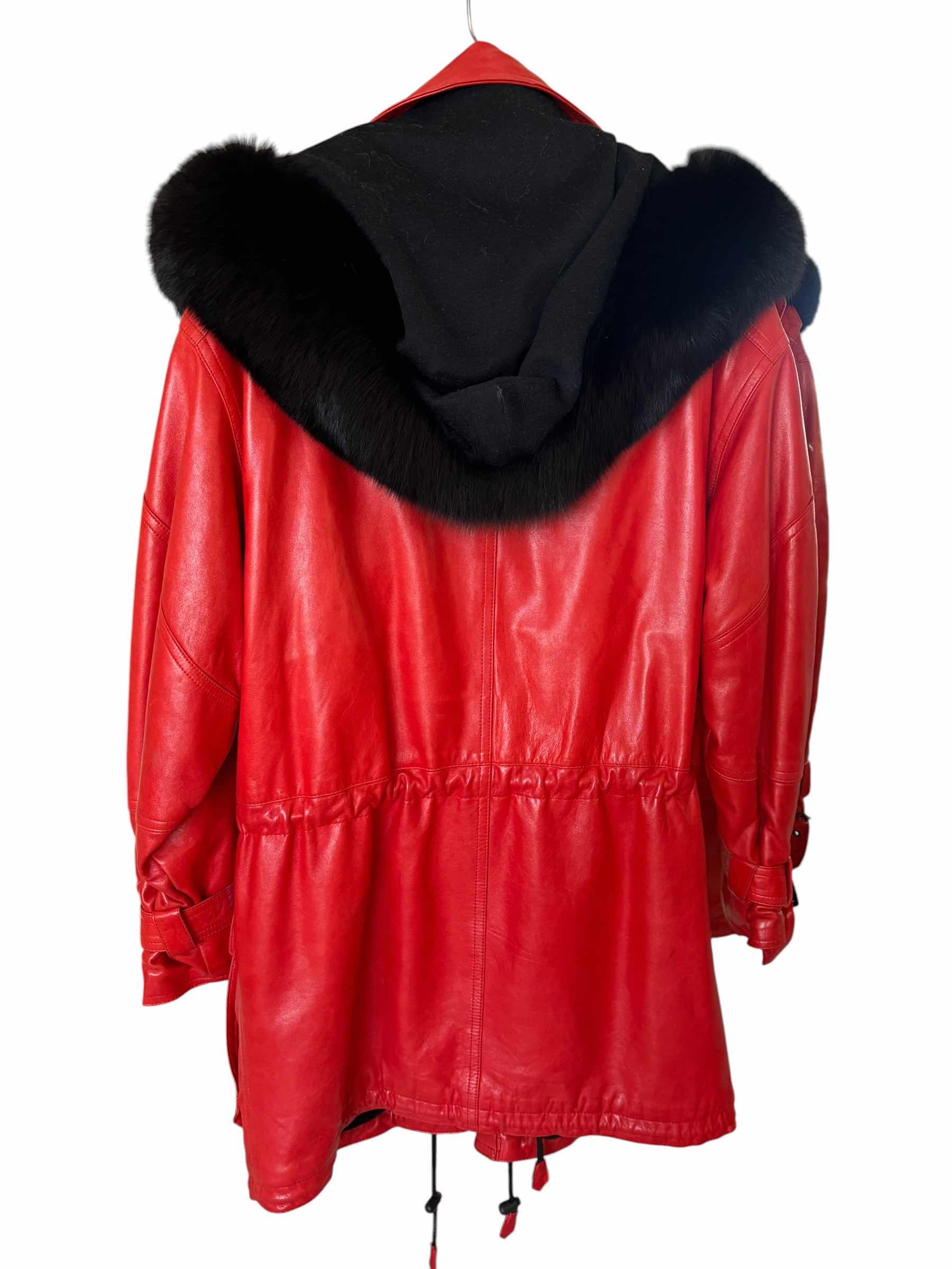 Photo 1 of VINTAGE ESCADA LEATHER PARKA COAT SIZE 38