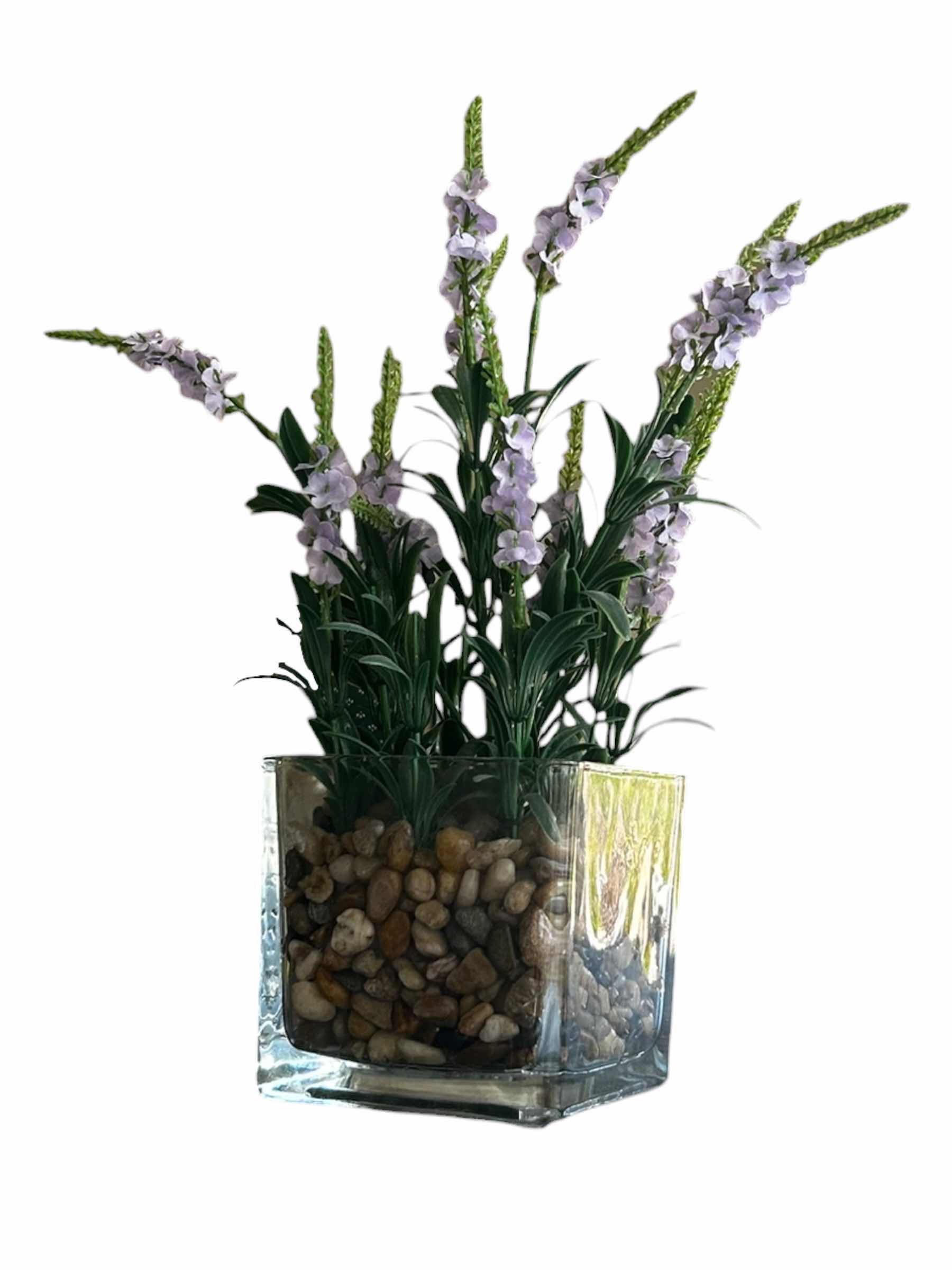Photo 1 of ARTIFICIAL FLOWERS IN GLASS VASES (2)