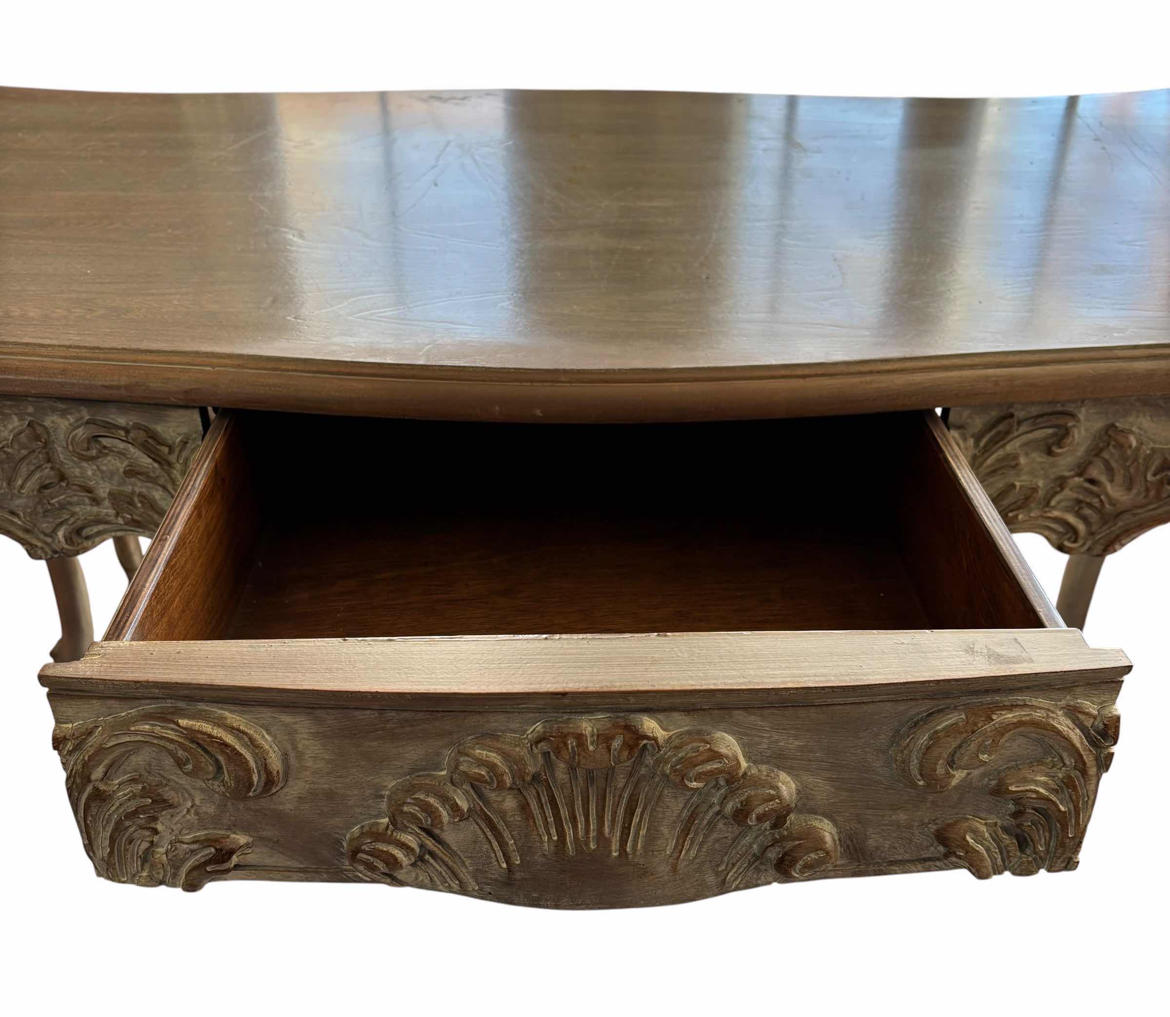 Photo 1 of FRENCH LOUIS XVI STYLE CONSOLE TABLE 27” X 57” X 30”H