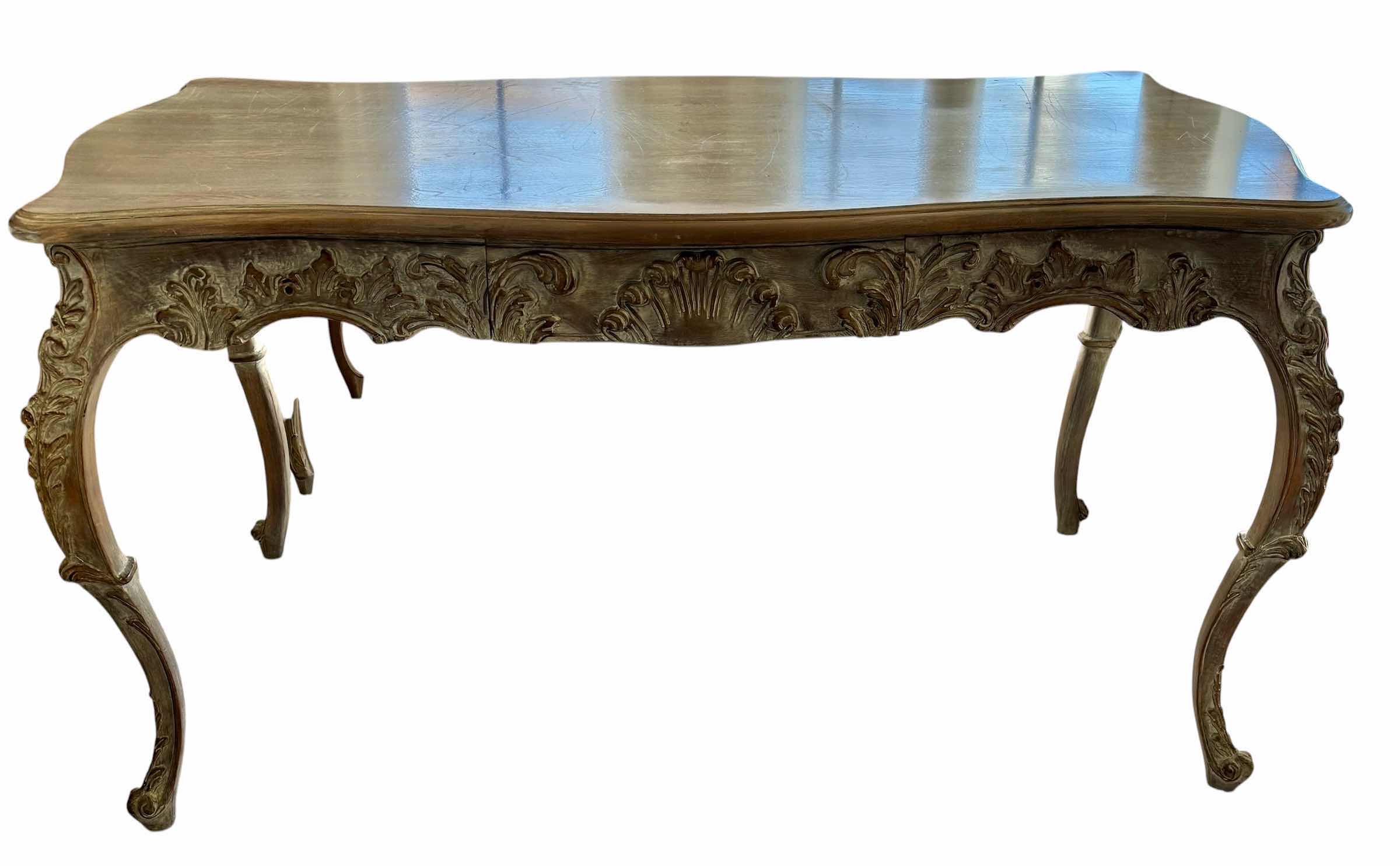 Photo 1 of FRENCH LOUIS XVI STYLE CONSOLE TABLE 27” X 57” X 30”H
