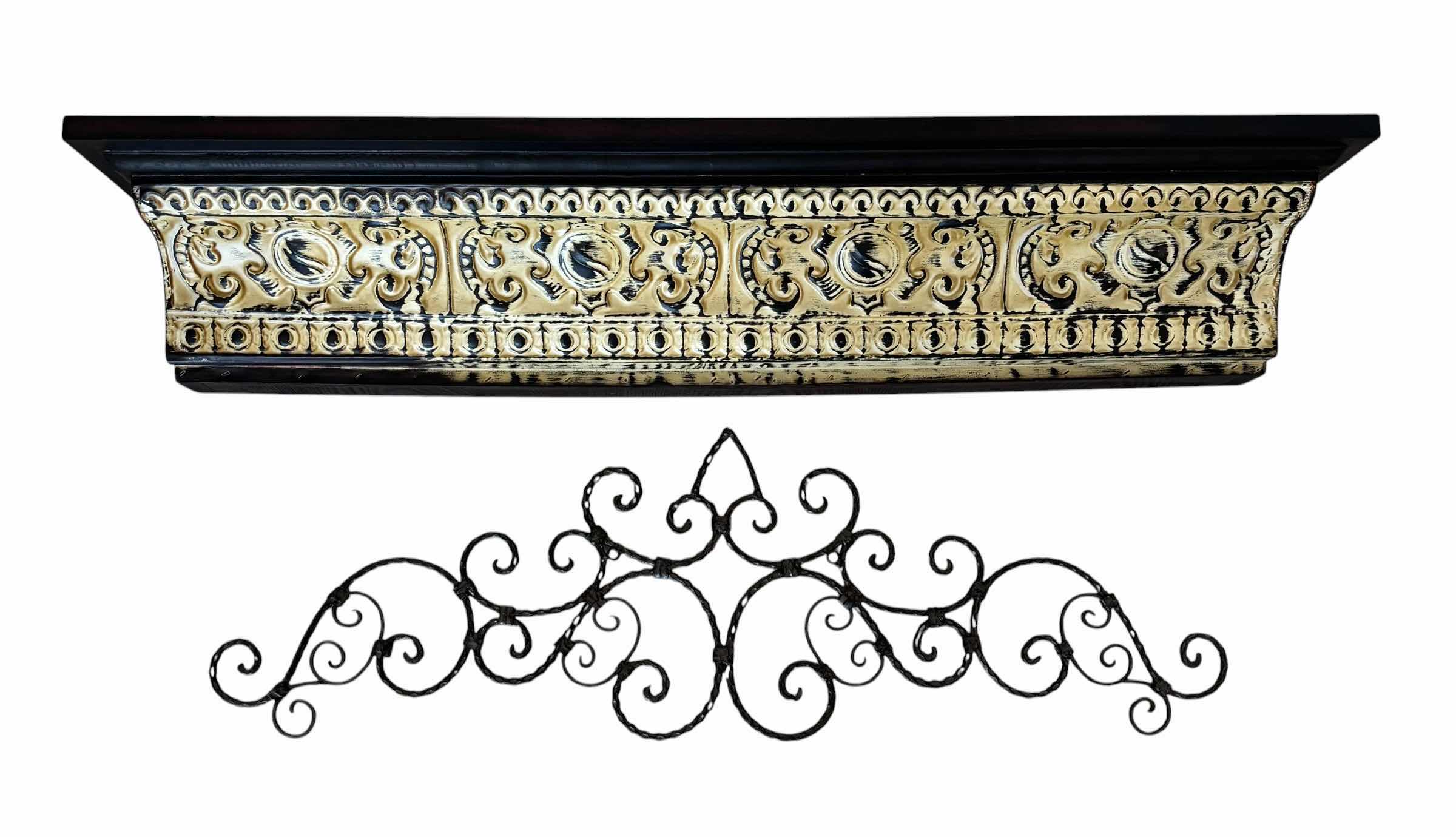 Photo 1 of FLOATING SHELF 36”W & DECORATIVE METAL WALL ART