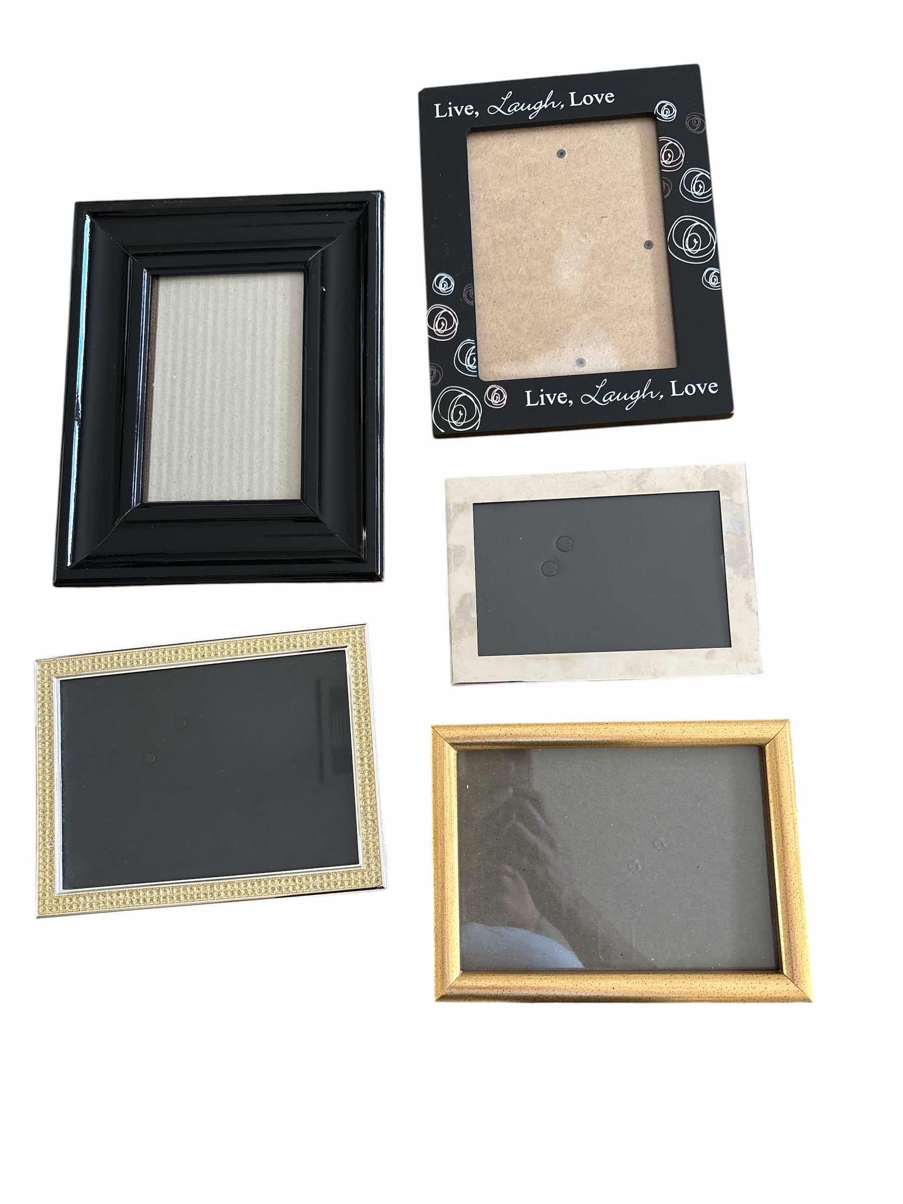 Photo 1 of (8)PCS PICTURE FRAMES - WOOD & GLASS